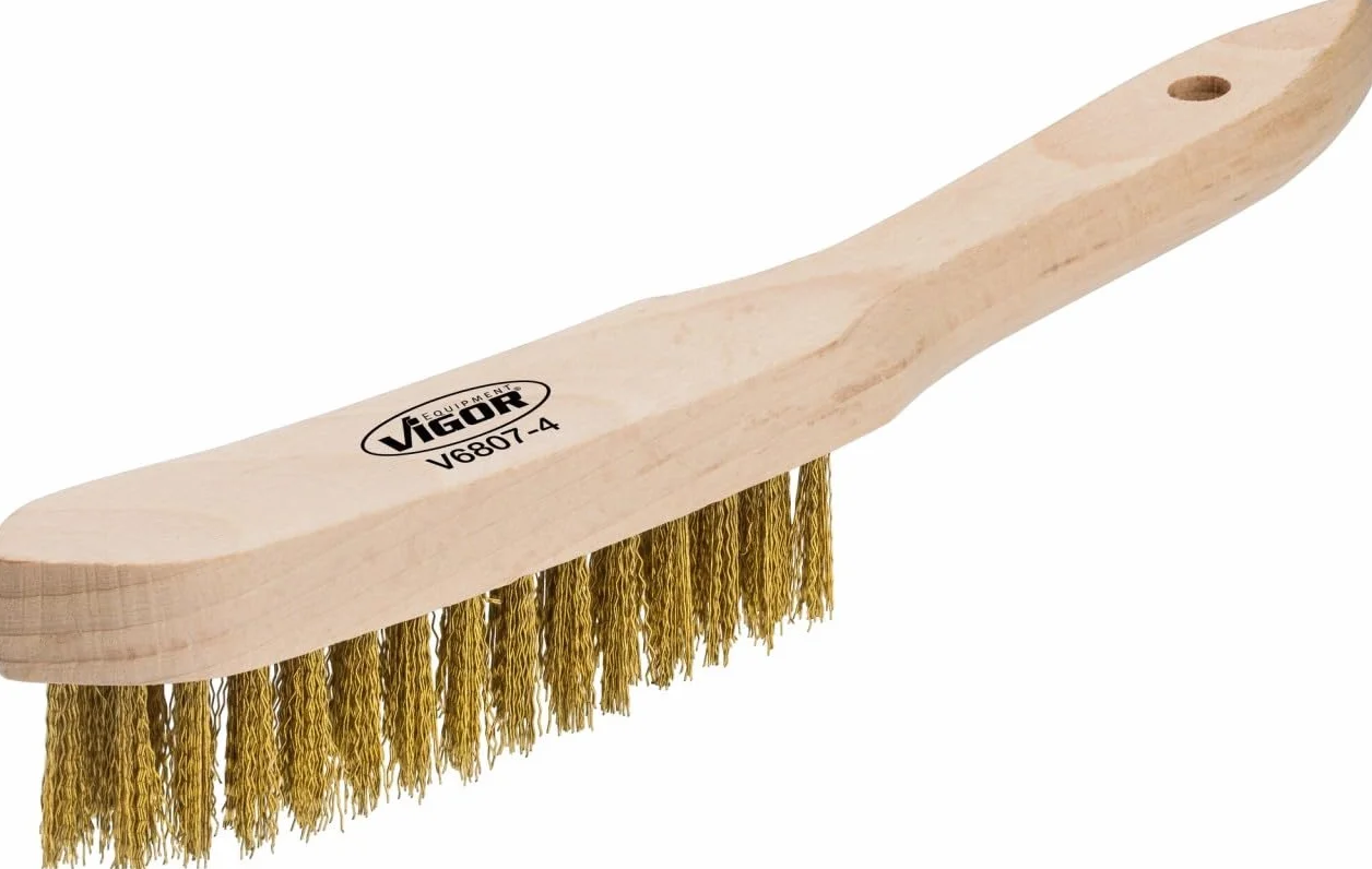 Vigor mosiężna szczotka V6807-4 kolor drewna