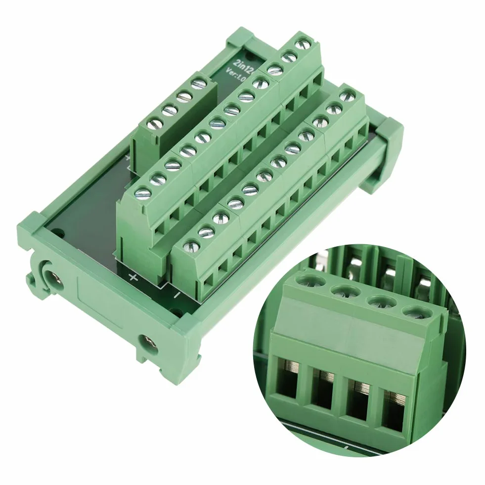 Hilitand blok rozdzielczy 12-pozycyjny moduł dystrybucji zasilania na szynę DIN 35 mm