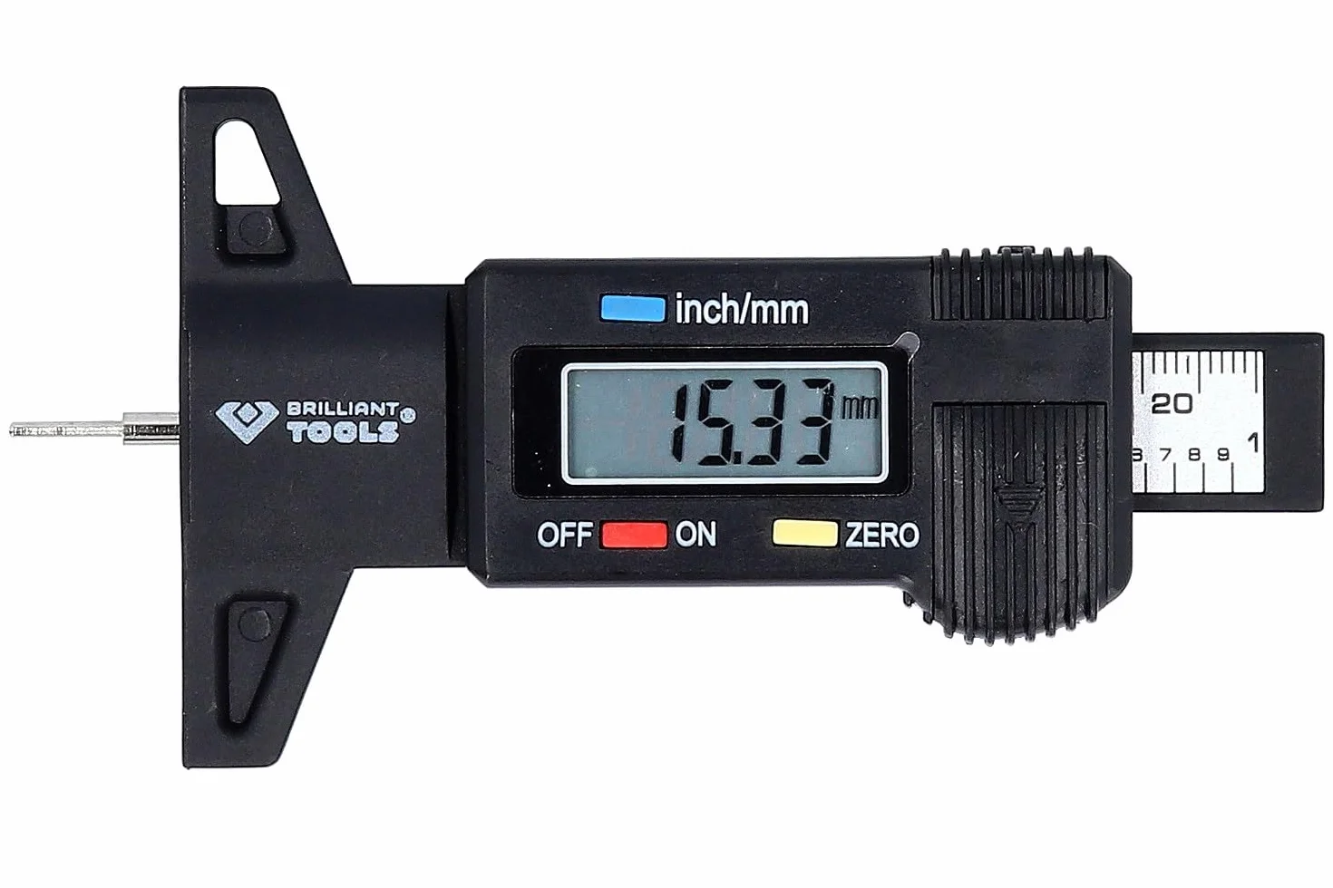 BRILLIANT TOOLS BT114903 Cyfrowa suwmiarka z głębokościomierzem 0-25 mm