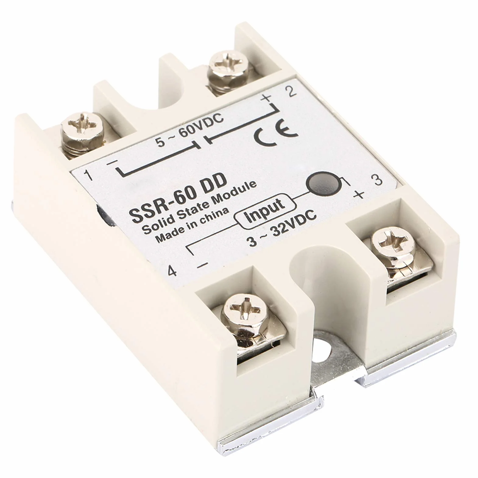 Solid State Relay, 60 A Solid State Relay Solid State Relay Przekaźnik półprzewodnikowy Jednofazowy, DCDC Solid State Relay SSR60DD 60 A 332 V DC 5200 V DC SSR