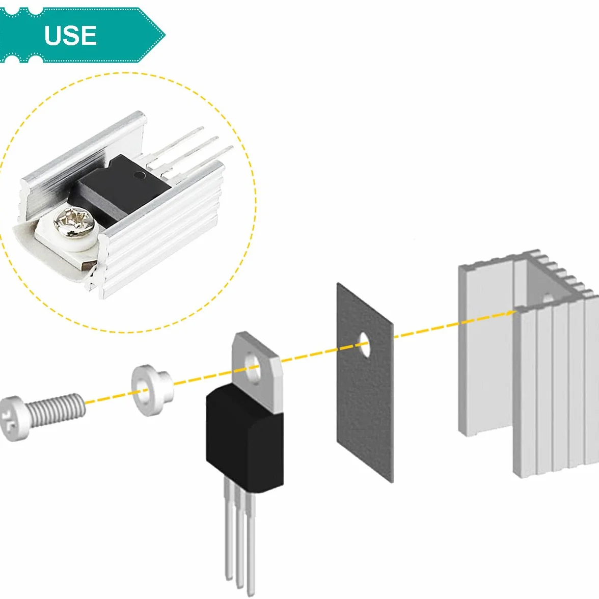 IRF3205 Tranzystor MOSFET 55V 110A TO-220 kanał mocy z radiatorem zestaw 20 sztuk