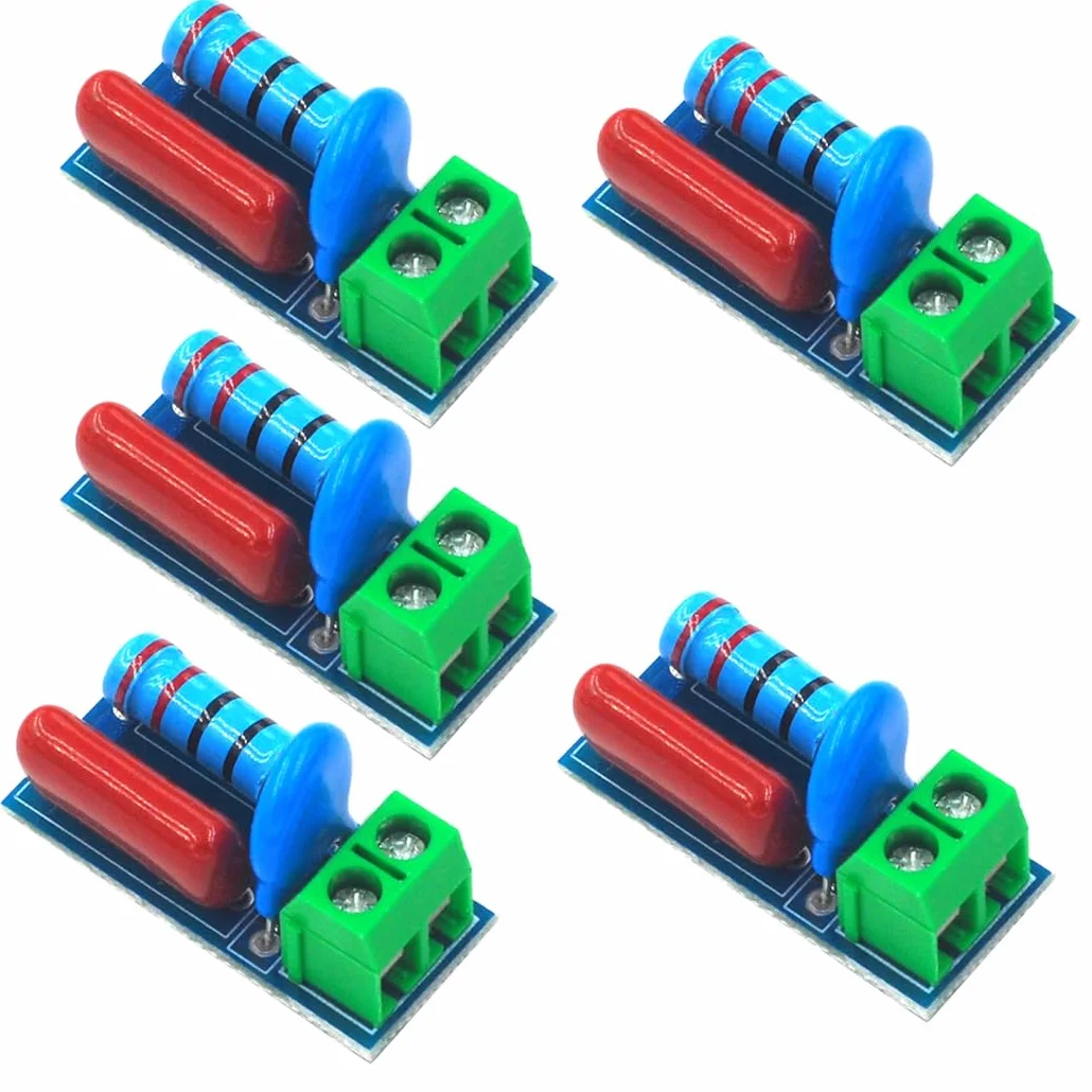 Hailege 5pcs RC Absorption Circuit Module Circuit Anti-Interference Protection Module Electromagnetic Surge Protection for Relay Switch Tyrystor