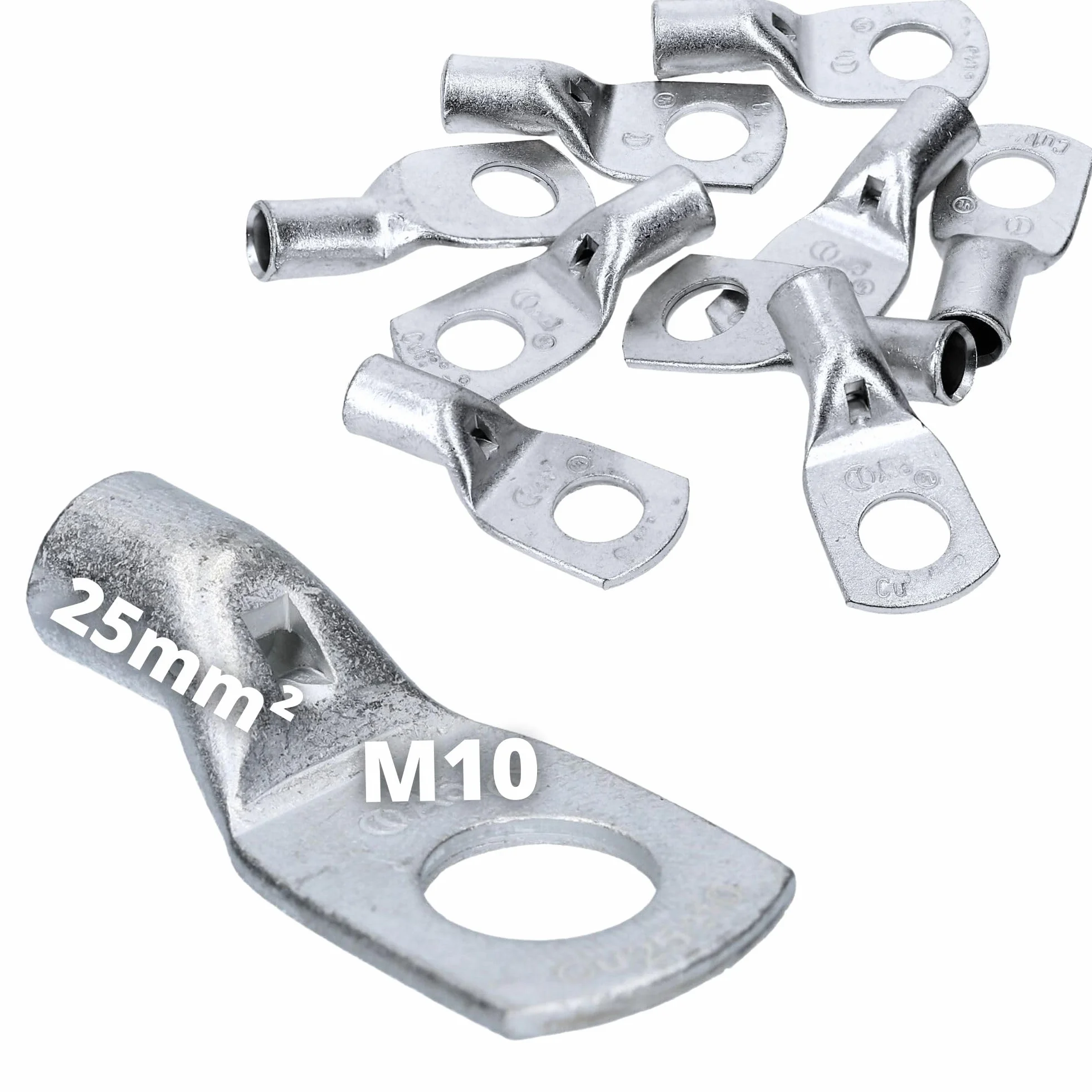 Cembre A5-M10 końcówka kablowa 25 mm² M10 nieizolowana miedź ocynkowana 10 sztuk