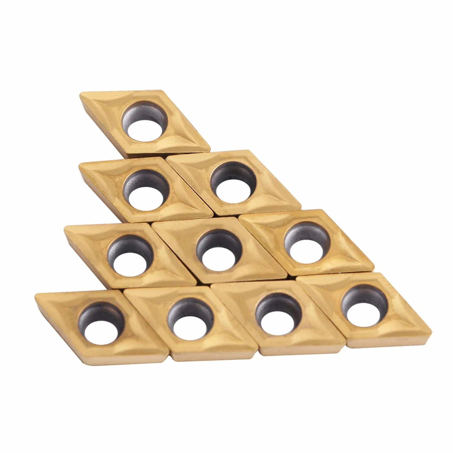 10 sztuk diamentowe frezy z węglika wolframu CNC wymienne tokarki frezarskie wkładki tokarskie z pudełkiem DCMT070204 US735 DCMT51.51 do stali