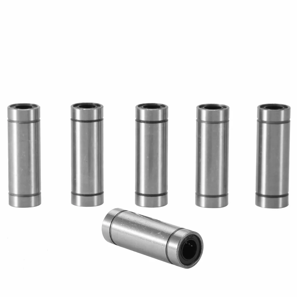 6 szt. LM8LUU łożyska liniowe CNC liniowy ruch kulkowy tuleja dwustronna gumowa uszczelniona do drukarki prętowej 8 mm