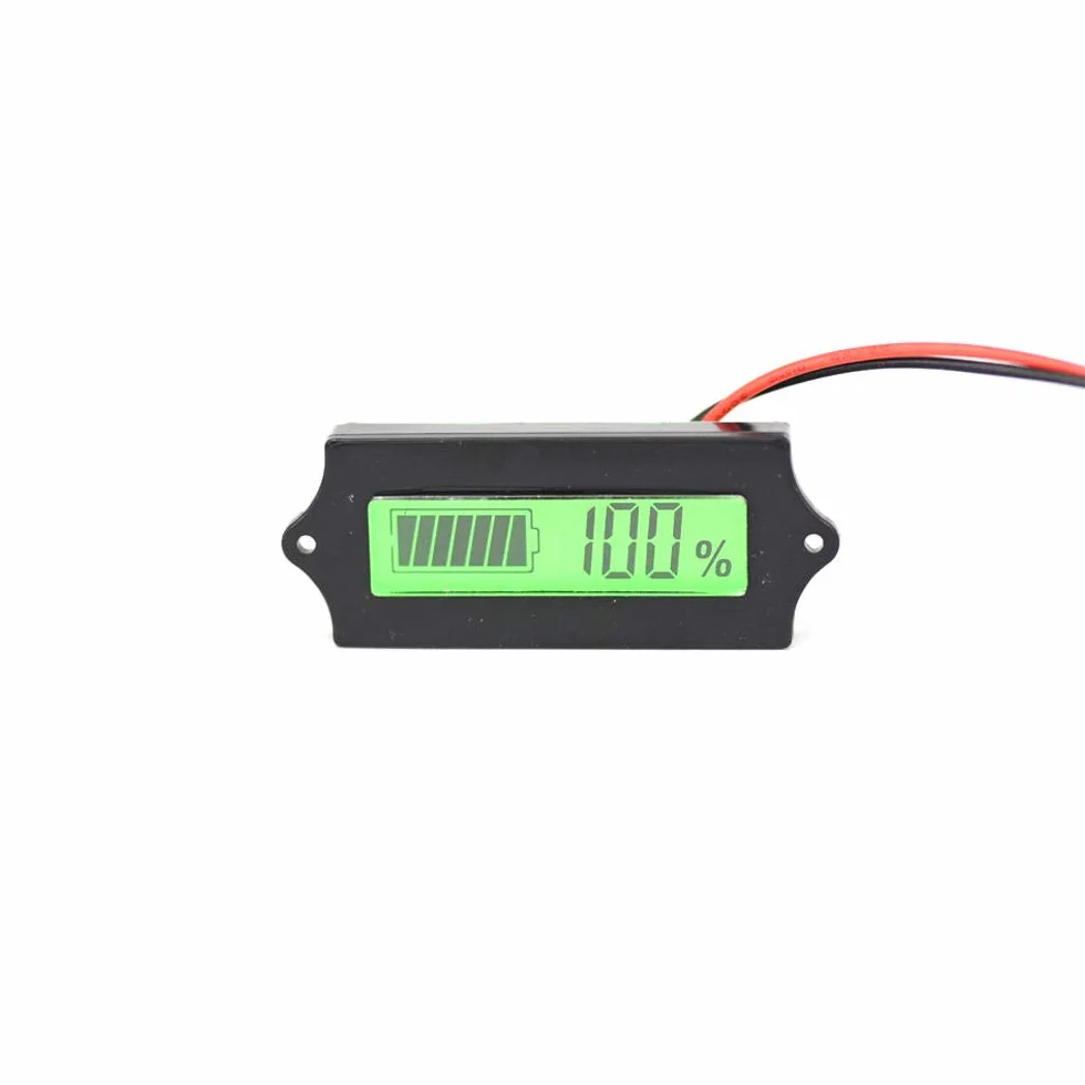 LCD litowo-żelazny fosforan bateria LiFePO4 kwasowy ołowiowy wskaźnik pojemności baterii litowej cyfrowy woltomierz tester 12 V (niebieskie światło)