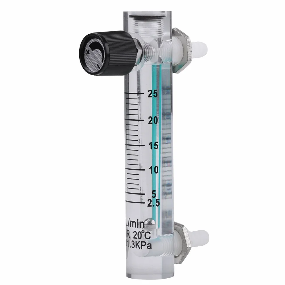 Yosoo Health Gear przepływomierz gazu, 2,5-25 LPM przepływomierz z zaworem regulatora do tlenu/powietrza/gazu