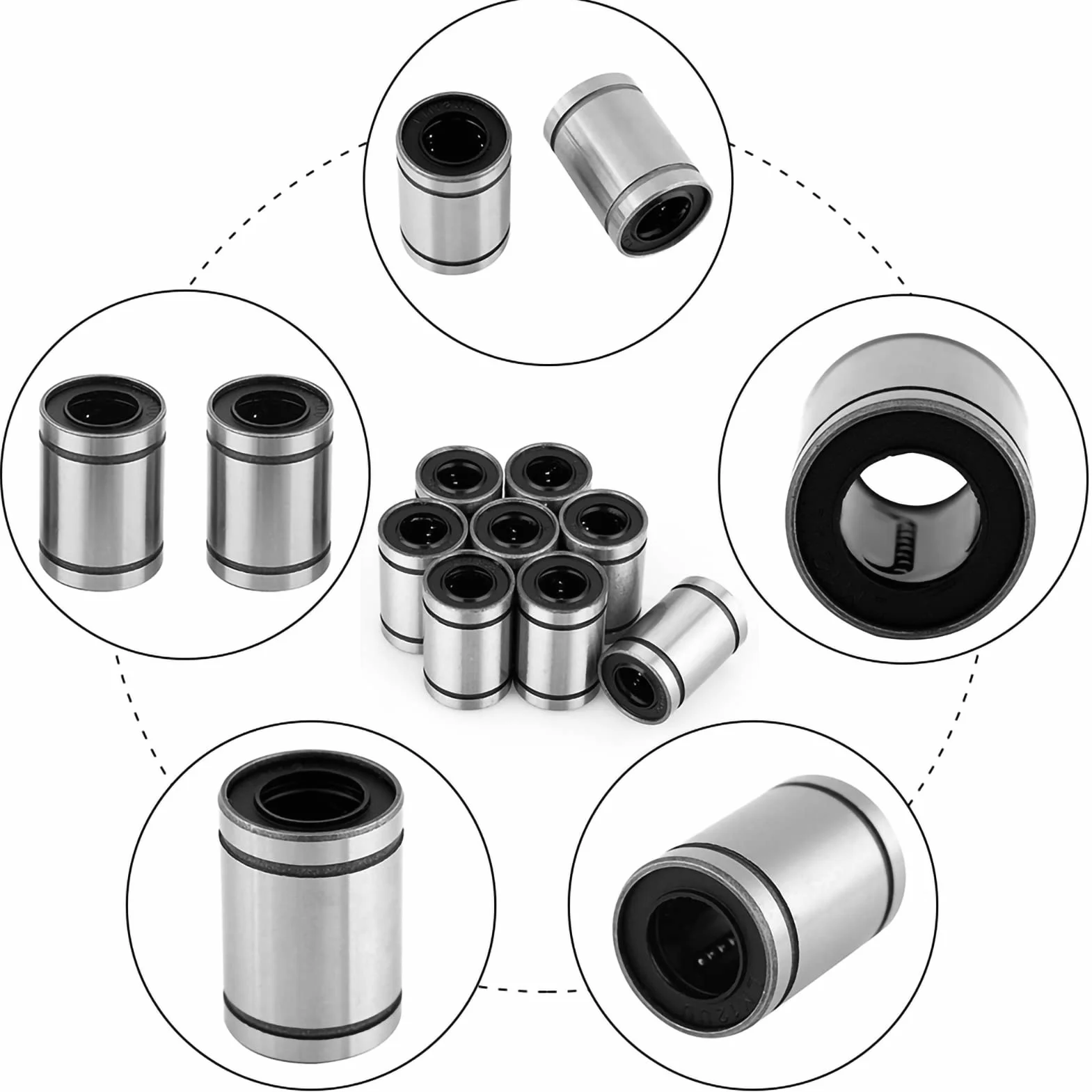 Łożysko kulkowe, 10 mm, trwała, liniowe łożysko kulkowe do drukarek 3D do maszyn CNC
