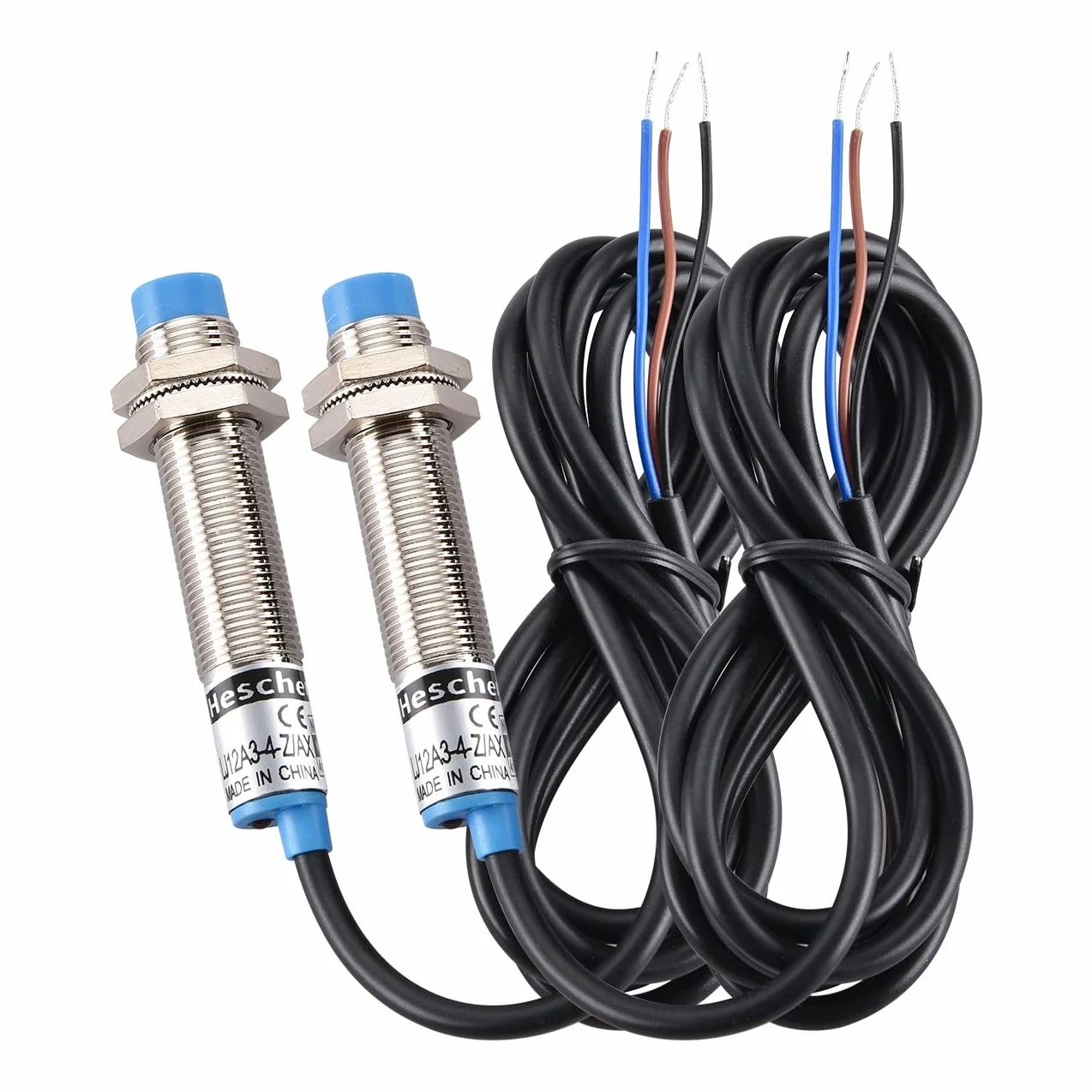 Heschen M12 Indukcyjny czujnik zbliżeniowy LJ12A3-4-Z/AX 4mm 10-30VDC 200mA NPN NC 2 sztuki