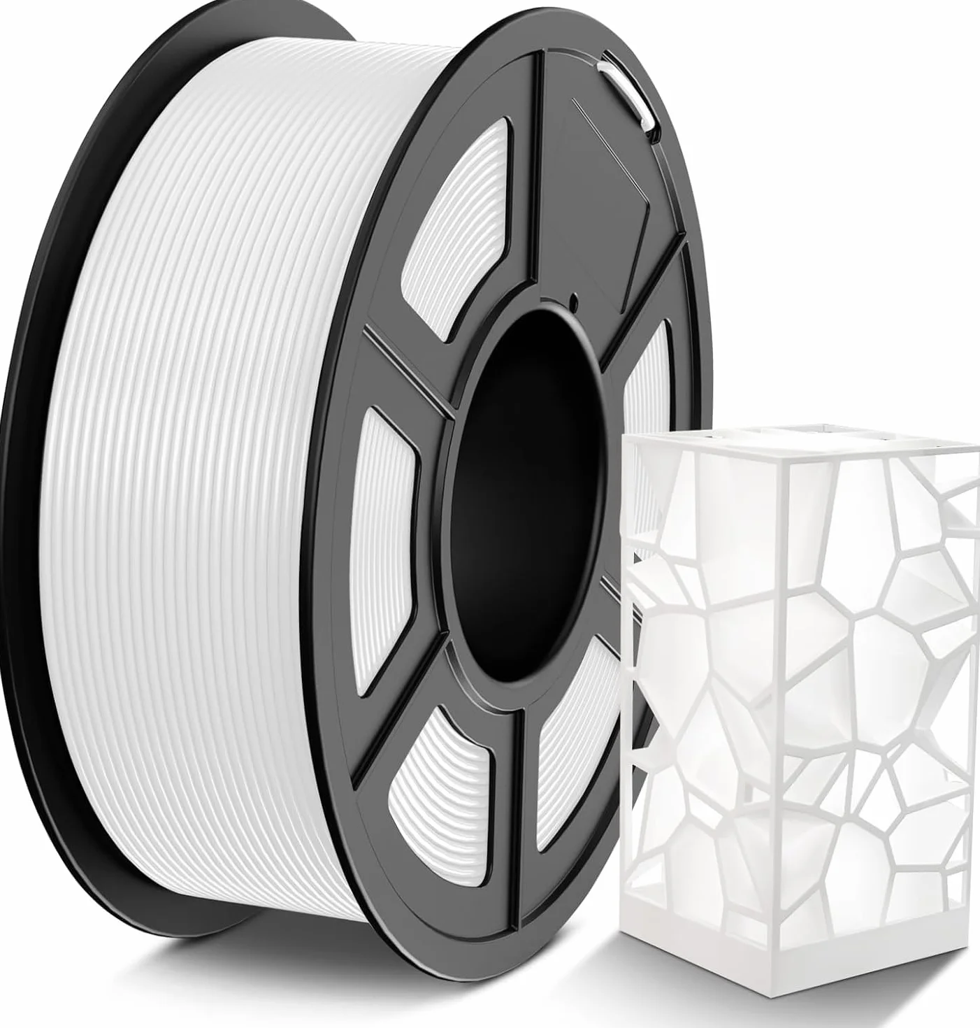 TECBEARS Filament PETG 1,75 mm, biały, duża wytrzymałość, filament do drukarki 1kg PETG, szpula 1 kg, dokładność wymiarowa +/- 0,02 mm, pasuje do większości drukarek 3D FDM