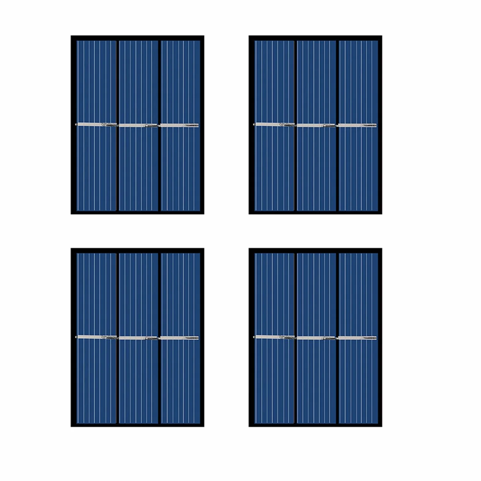 Zestaw modułów solarnych AK6080 4 sztuki z kablem czerwono-czarnym 12V do elektrowni balkonowej