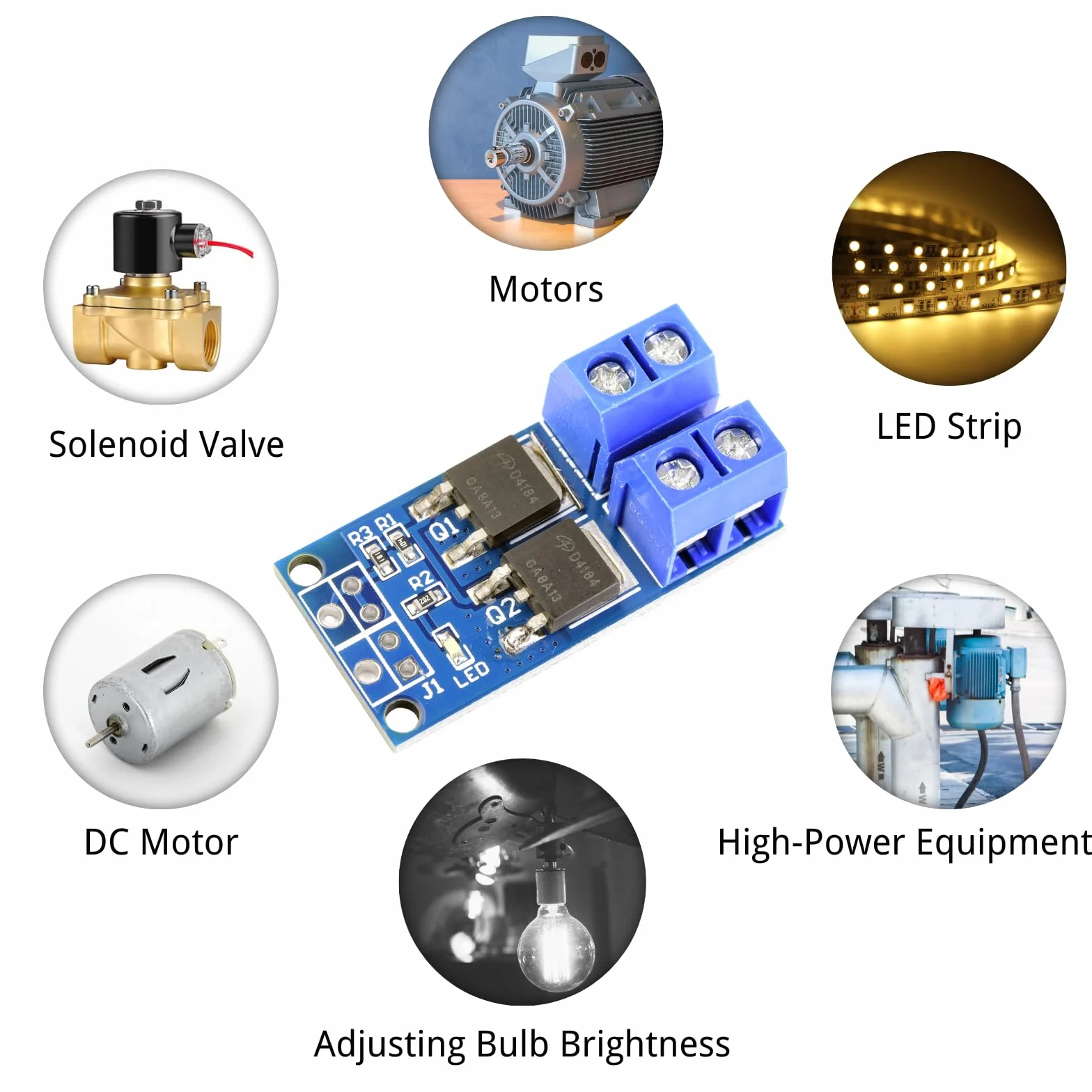 Moduł tranzystor Mosfet 5 V-36 V 400 W PWM Dual-wysokowydajny moduł sterownika MOSFET Switch Drive kompatybilny z Arduino (20 sztuk)