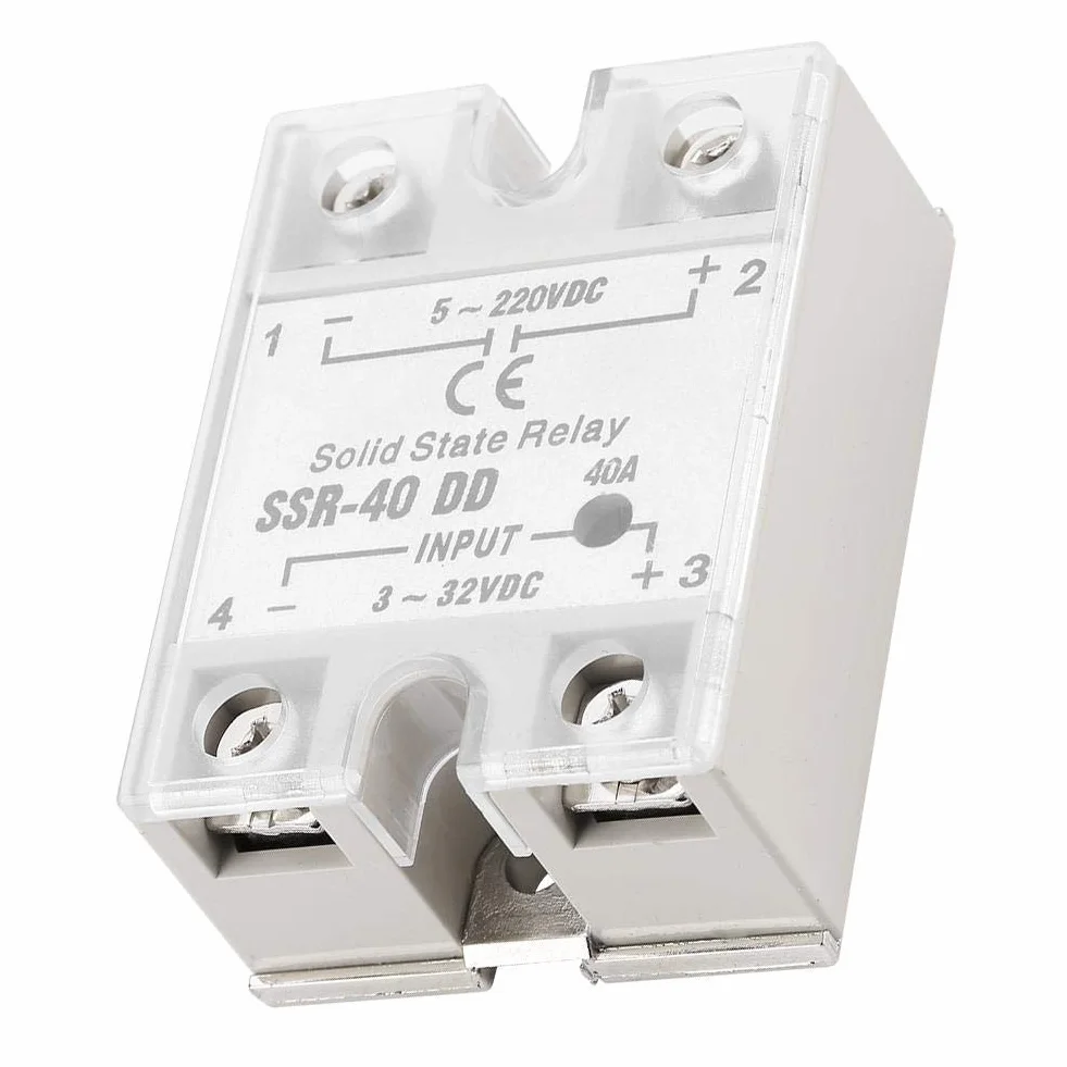 Halbleiterrelais SSR-40 DD, 40 A, 5-220 V Gleichstrom Einsetzbar für petrochemische Geräte, Lebensmittelmaschinen, Verpackungsmaschinen und CNC-Werkzeugmaschinen