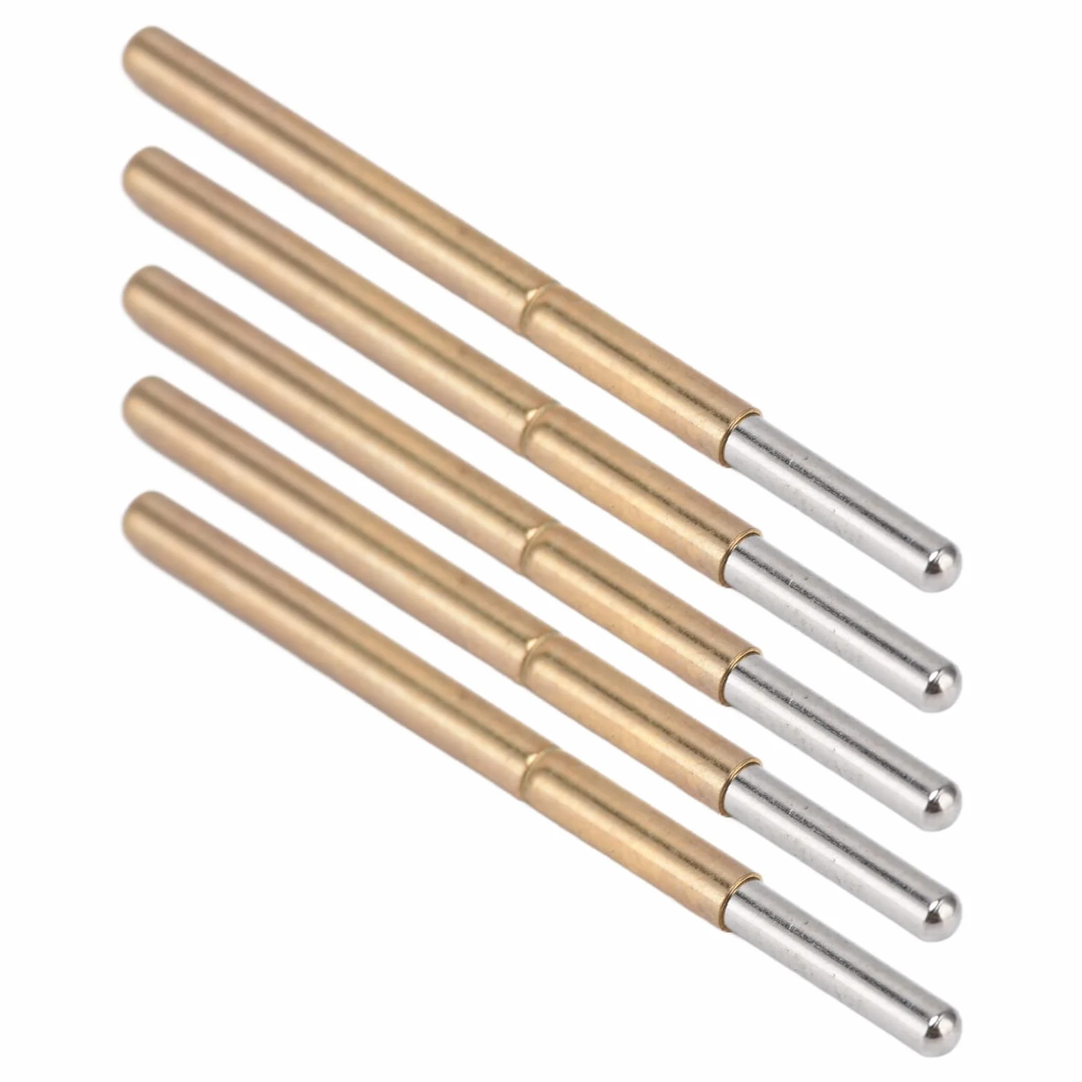 Pin Pogo 100 szt. Sprężynowe Sondy Pomiarowe Mosiężne Okrągłe Kołki Pogo P125-J Sprężynowe Sondy Testowe Pins
