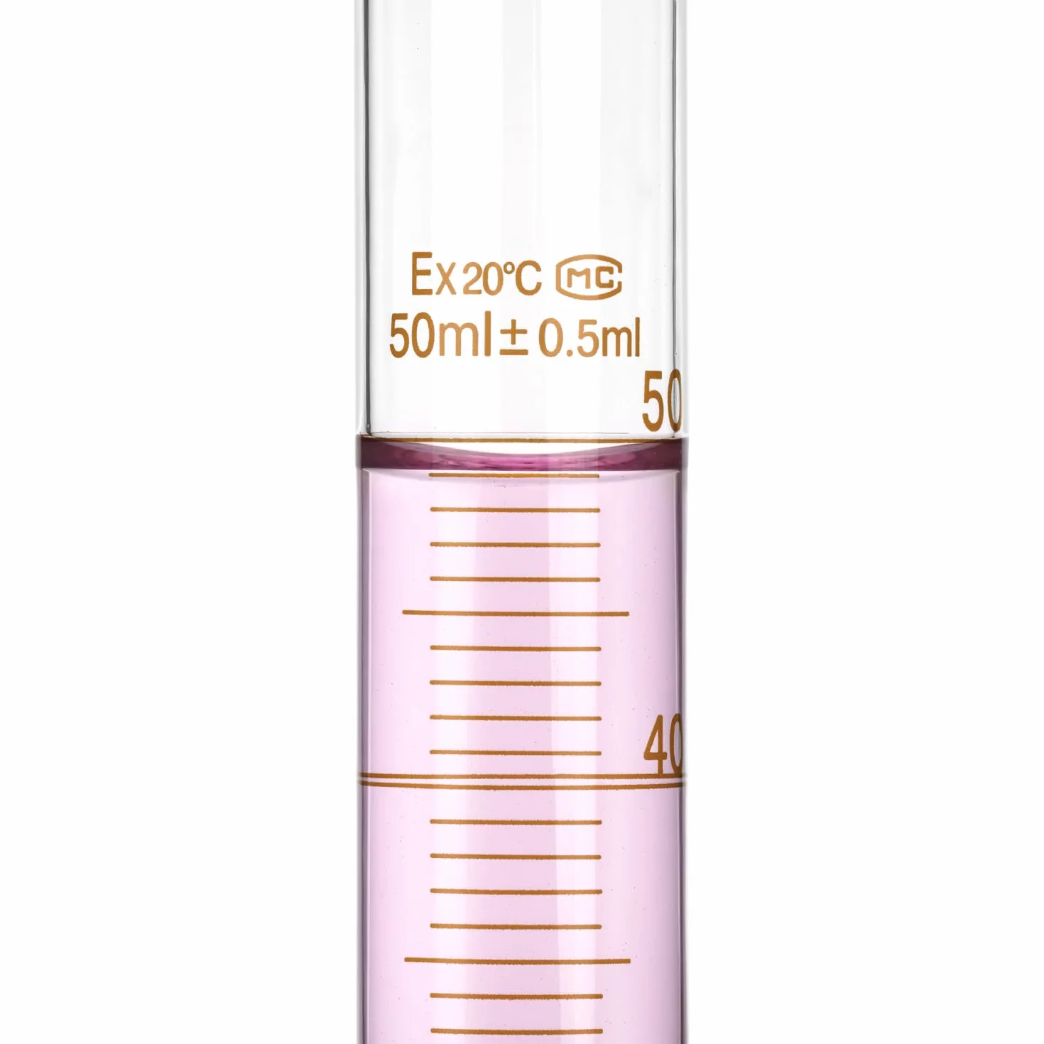 QWORK laboratoryjny cylinder pomiarowy 50 ml, szkło borokrzemowe, gruba ściana