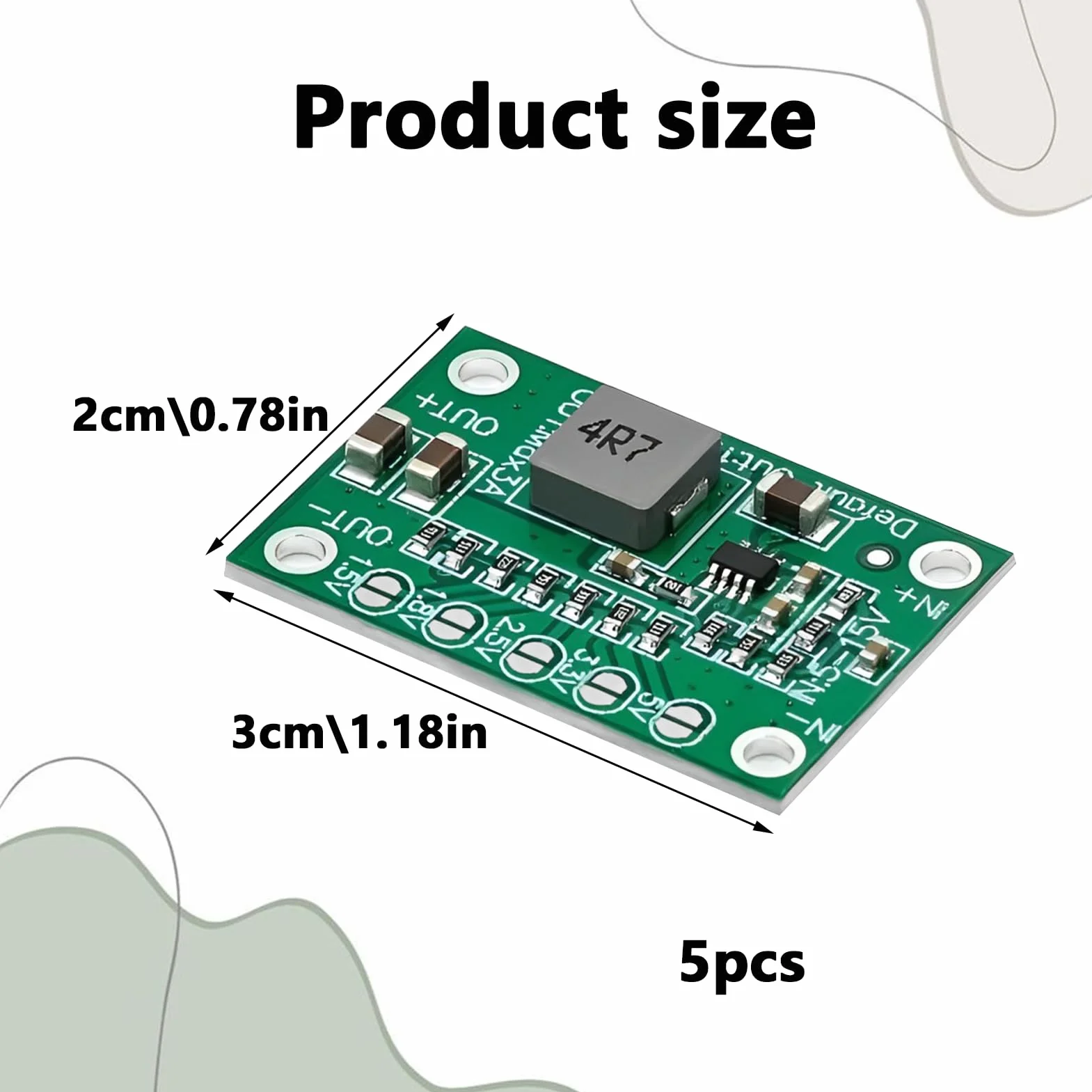 DC-DC Step Down Converter, 5 sztuk 5 V-15 V do 1,25 V/1,5 V/1,8 V/2,5 V/3,3 V/5 V, prąd wyjściowy 3 A, regulator napięcia Buck, konwerter Buck Converter do zastosowania w drukarkach 3D, zegarkach
