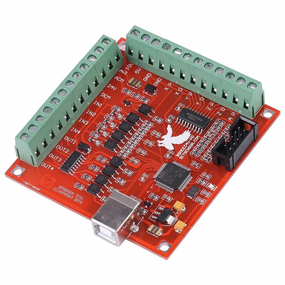 Karta sterowania ruchem osi CNC USB 4-osiowa tabliczka zaciskowa Interfejsy kontrolera Breakout dla sterownika silnika krokowego Interfejs frezarki