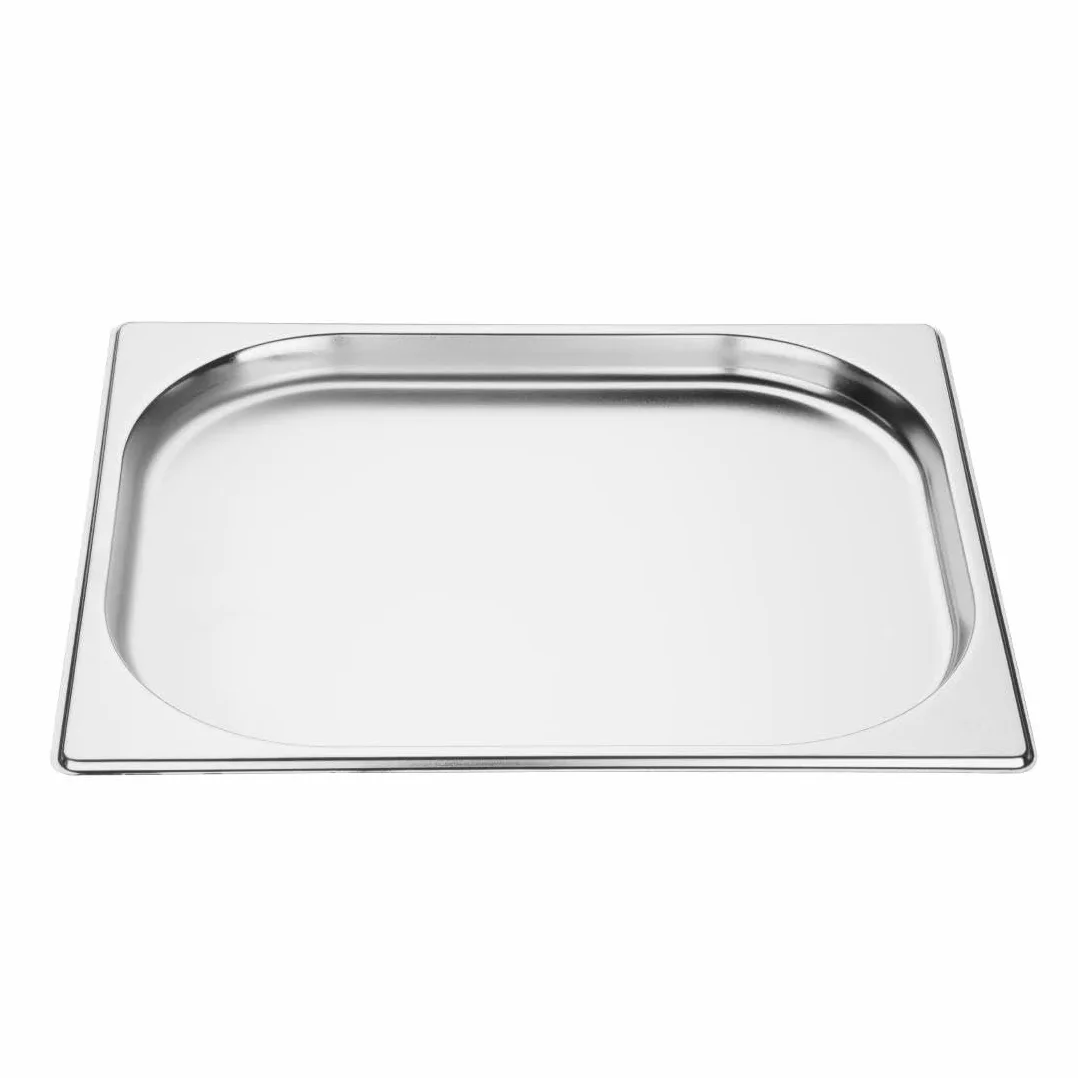 Vogue K906 Stal nierdzewna 1/2 Gastronorm patelnia 1,2 l/20 mm głęboki pojemnik na żywność, srebrny