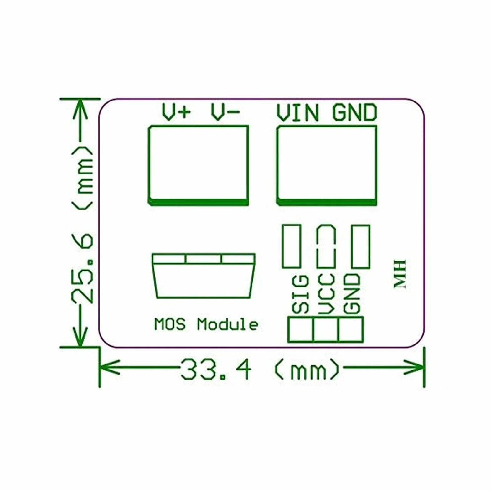 GERUI 10 sztuk MOSFET Driver Module 0-24 V 3,3 V / 5 V MOSFET Button Mos - rurka z efektem polowym Single Chip -PWM moduł napędu do Arduino MCU ARM