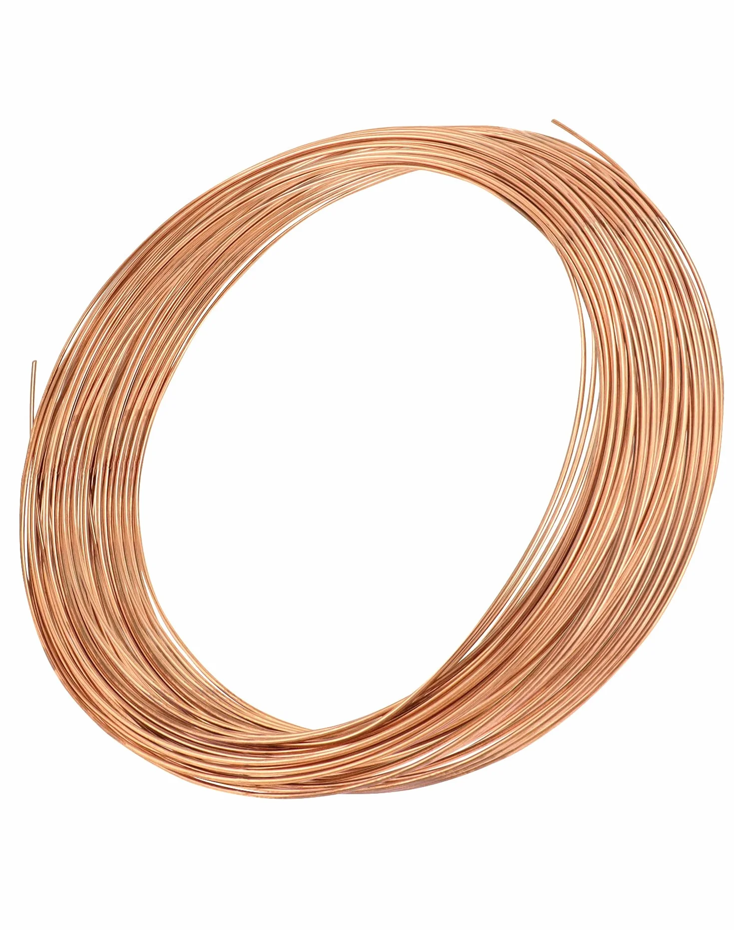 QWORK® Drut miedziany Pure T2, Ø2mm, długość 10m, do hobby, elektrotechniki i rzemiosła