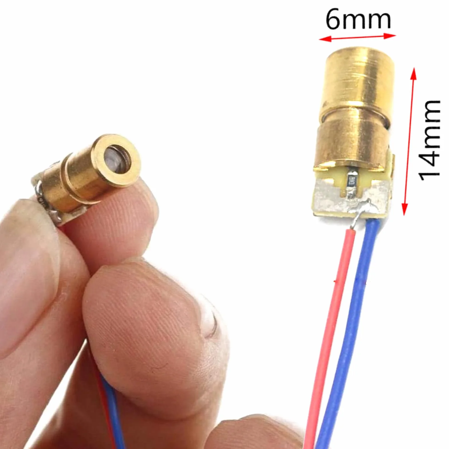 GERUI Moduł laserowy dioda laserowa 3V 5V 650 nm 6 mm 10 szt.