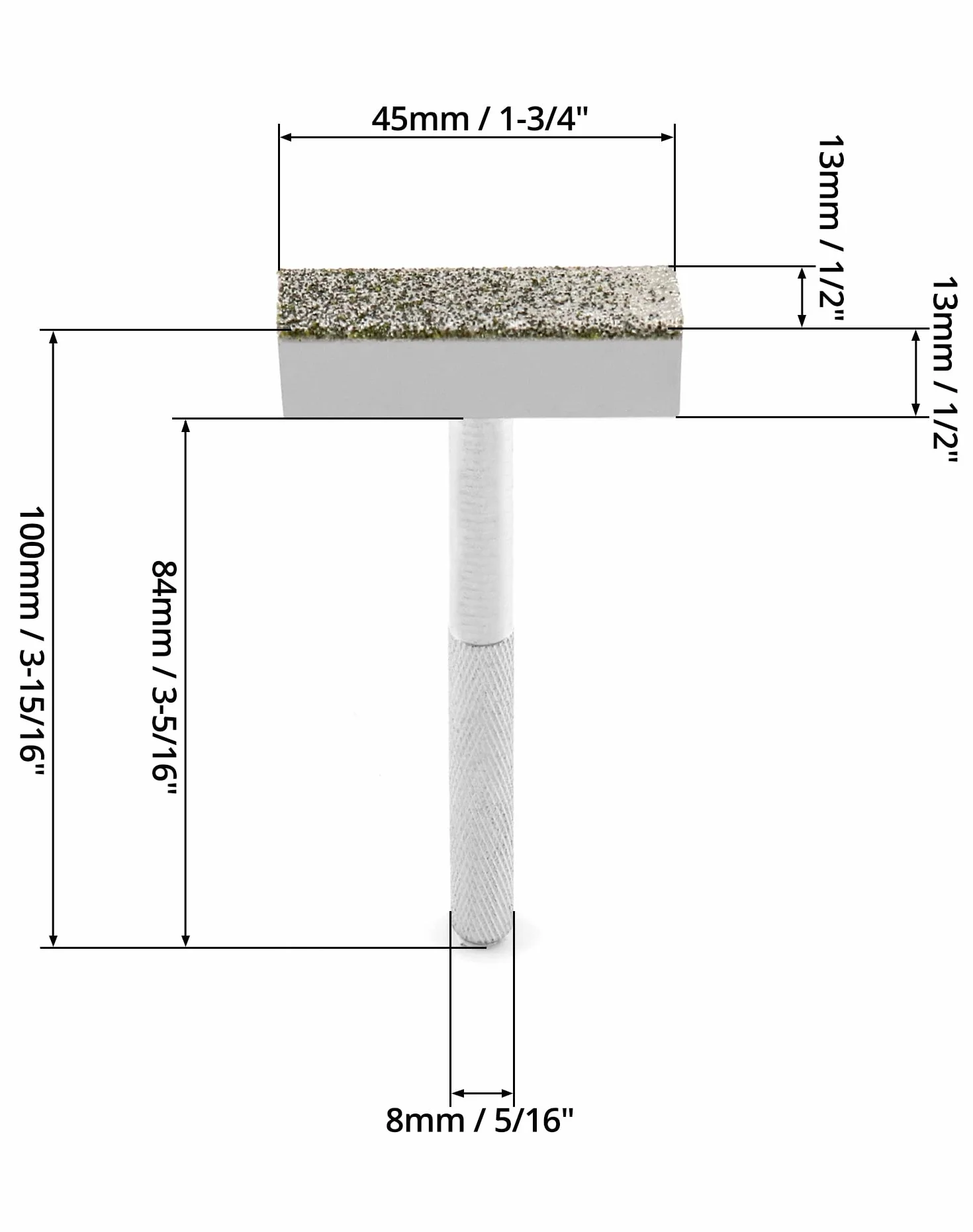 QWORK obciągacz diamentowy do kamienia szlifierskiego 45 x 10 mm 3-częściowy