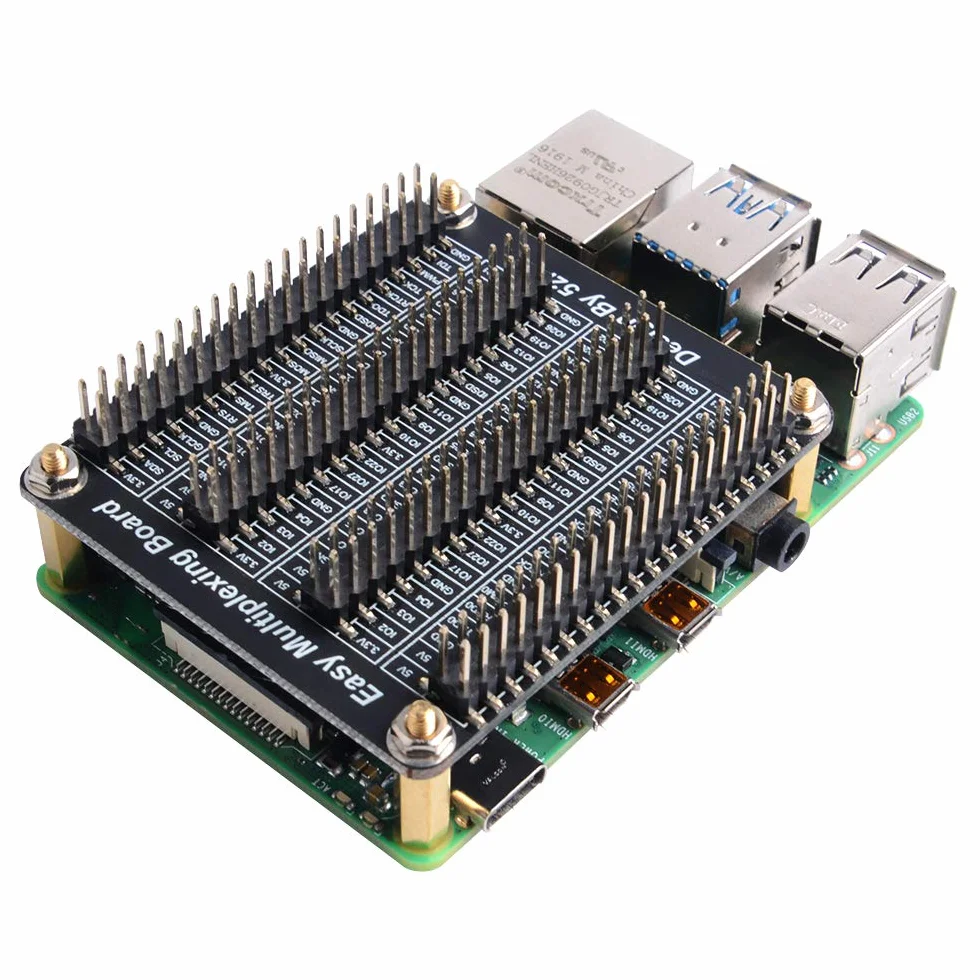 GeeekPi Raspberry Pi 4 uniwersalna płytka rozszerzeń GPIO, nazwa BCM, znacznik sitodrukowy, miedziany sztyft, śruby i nakrętki w zestawie