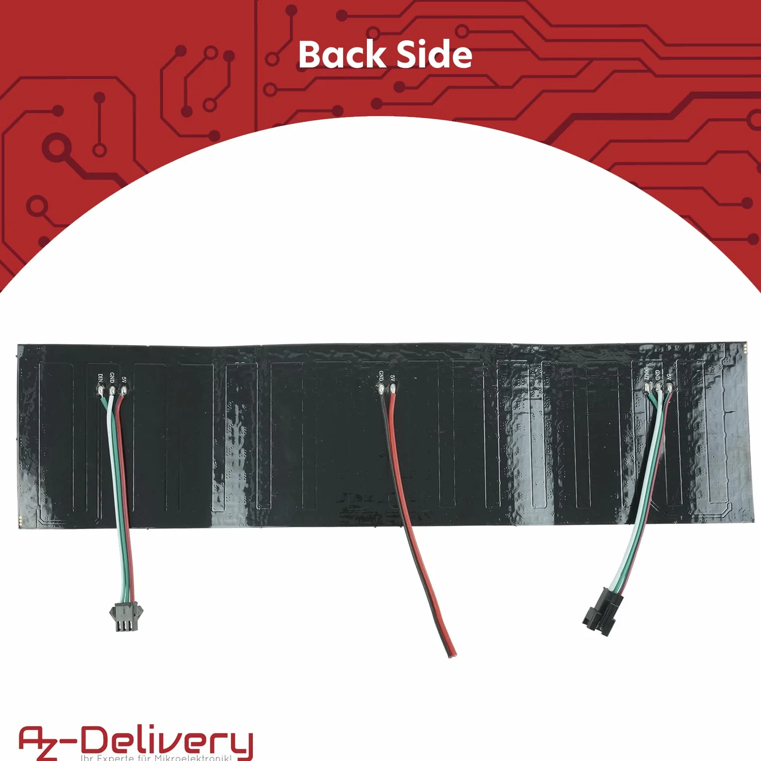 AZDelivery Moduł LED Matrix WS2812B RGB, indywidualnie dostosowywalny, indywidualnie adresowalny WS2811 WS2812 IC, panel pikseli LED z wbudowanym ekranem matrycowym z obsługą RGB