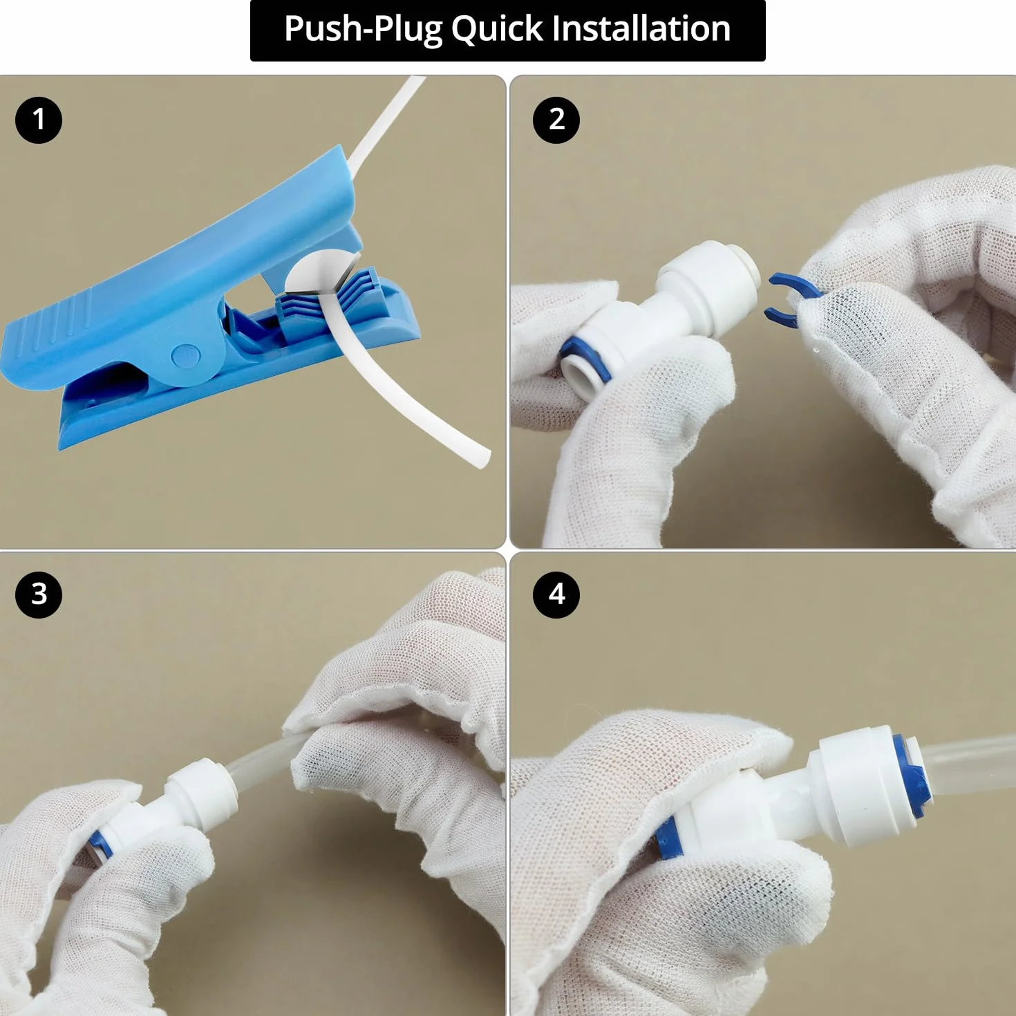 QWORK® 20 sztuk przyłącze przewodu doprowadzającego wodę, 1/4" przewód doprowadzający wodę złączka filtra, T + Y + I + L typ L złączka filtra wody