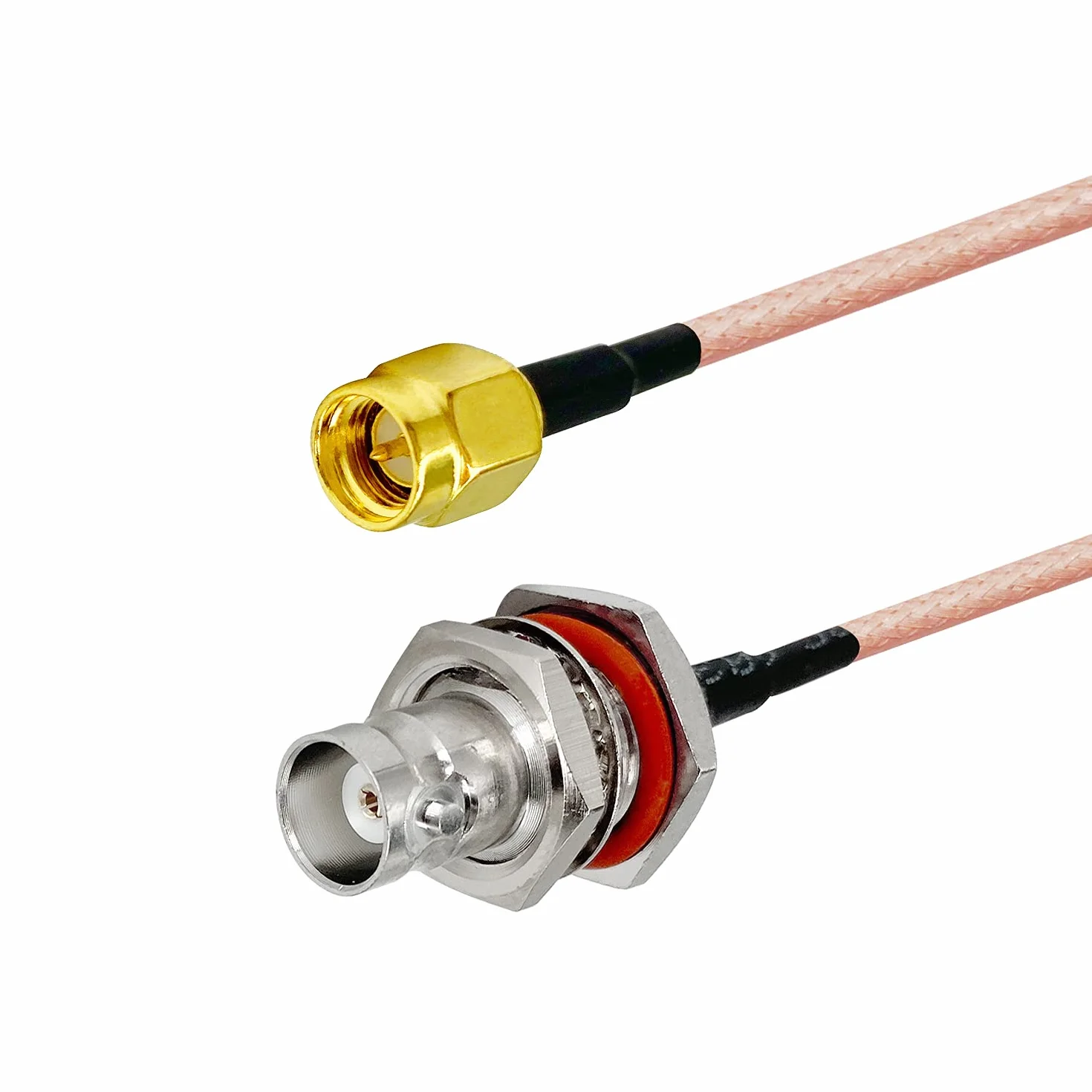 Vecys Kabel Koncentryczny RF RG316 SMA Męski na BNC Męski 15 cm 2 szt.