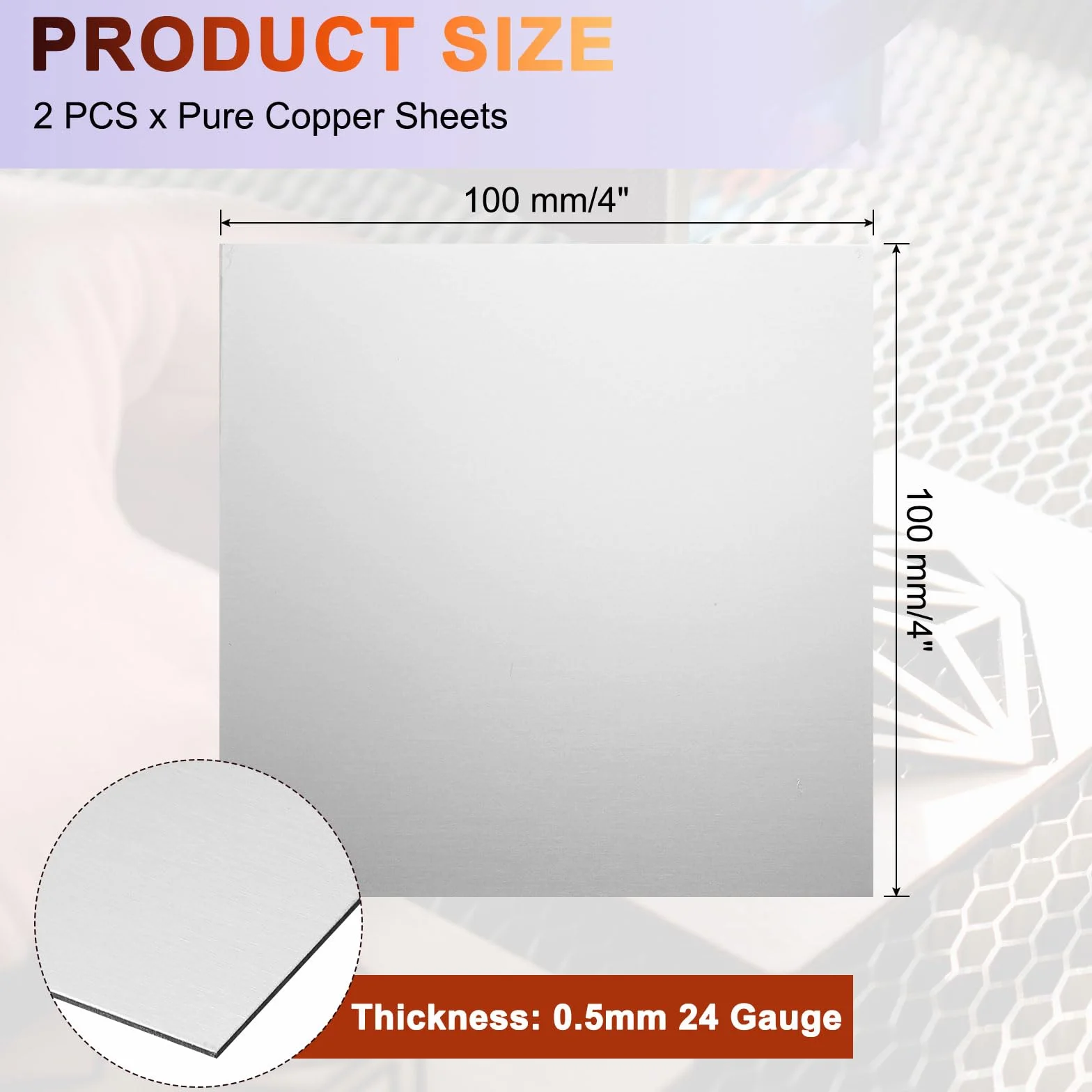 QUARKZMAN 2 sztuki blachy ze stali nierdzewnej 304, 10 x 10 cm, grubość 0,5 mm, blacha ze stali nierdzewnej w rękawiczkach, dla majsterkowiczów, modelarzy, biżuterii, napraw, napraw elektrycznych