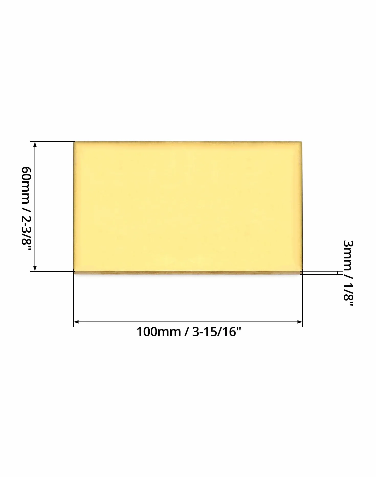 Blacha mosiężna H62 3mm 60mm x 100mm odporna na korozję QWORK