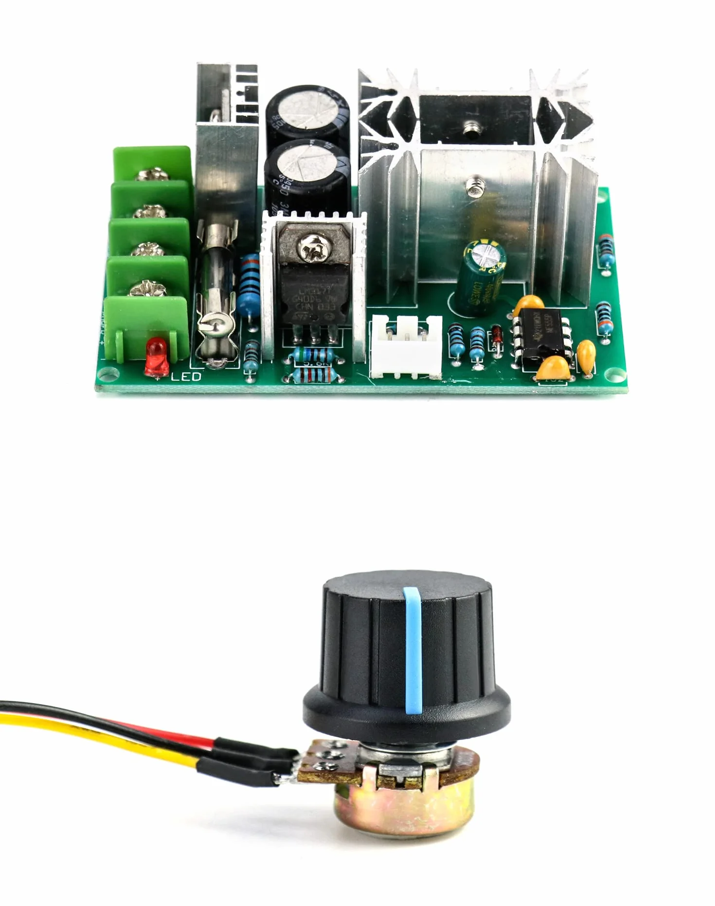 QWORK PWM regulator prędkości silnika DC 12V 24V 36V 48V 20A moduł napędowy