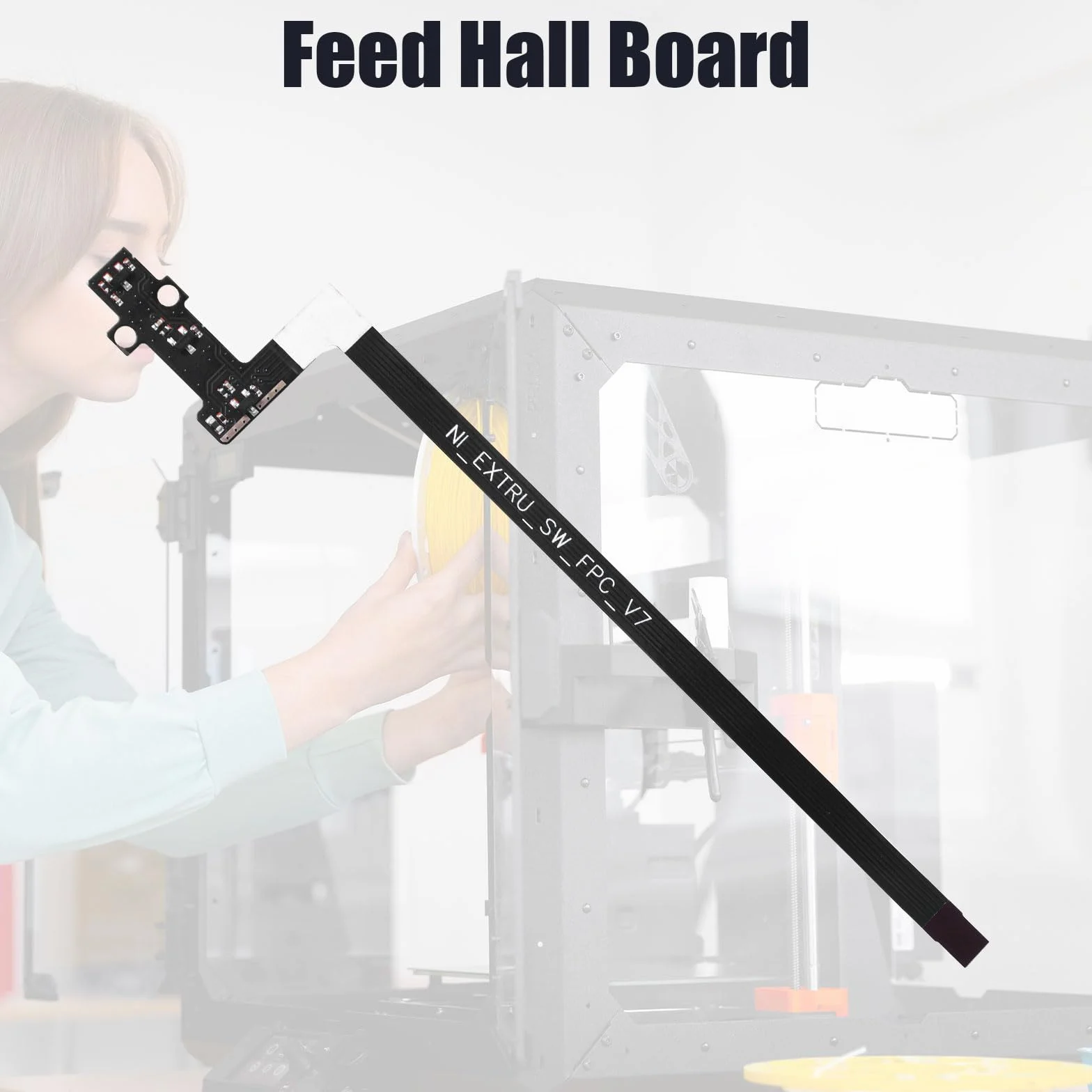 Akcesoria Drukarek 3D do Bambu Lab A1/A1 Mini Feed Hall Board, Wymiana Czujnika Filamentu z Kablem FPC do Monitorowania Materiałów Eksploatacyjnych Ekstrudera Hotend i Zapobiegania Błędom