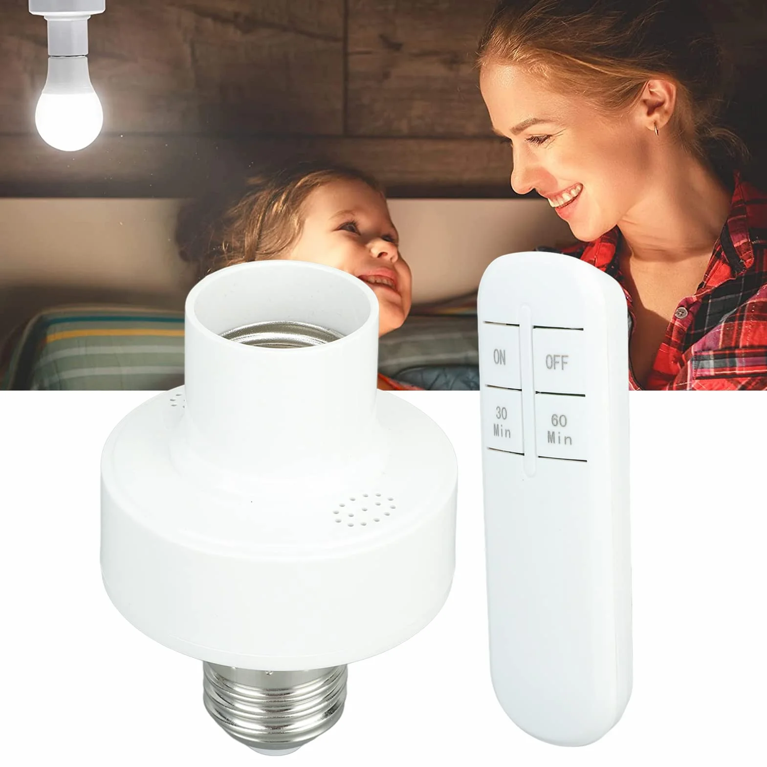Bezprzewodowe Gniazdo Żarówki Zdalnego Sterowania 30m 220V Wymienne Gniazdo Lampy