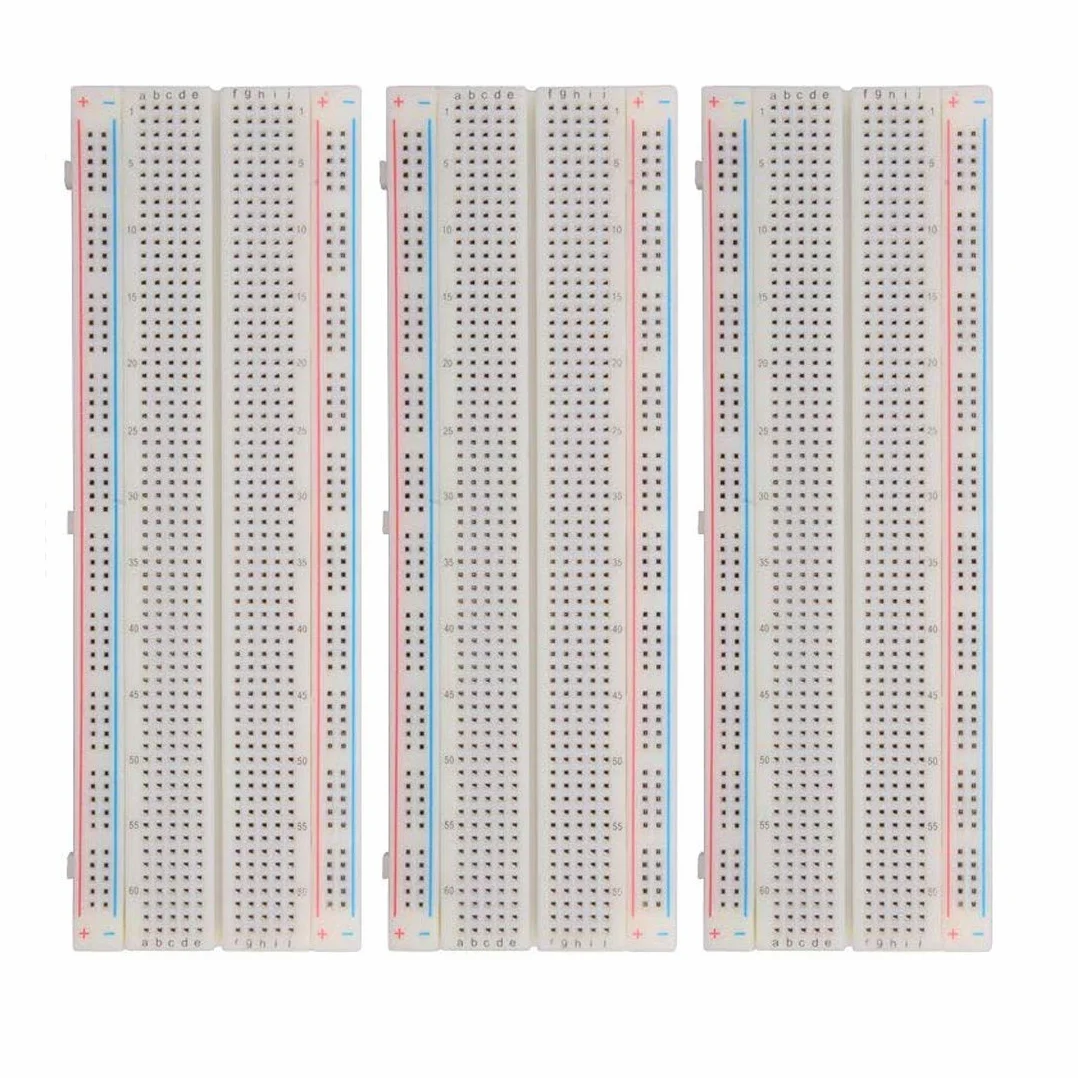 Hailege 3 szt. 830 zestawów solderless Protype deska odlewu Solderless BreadBoard 165×55×10MM do połączeń obwodowych Elektroniczny eksperyment