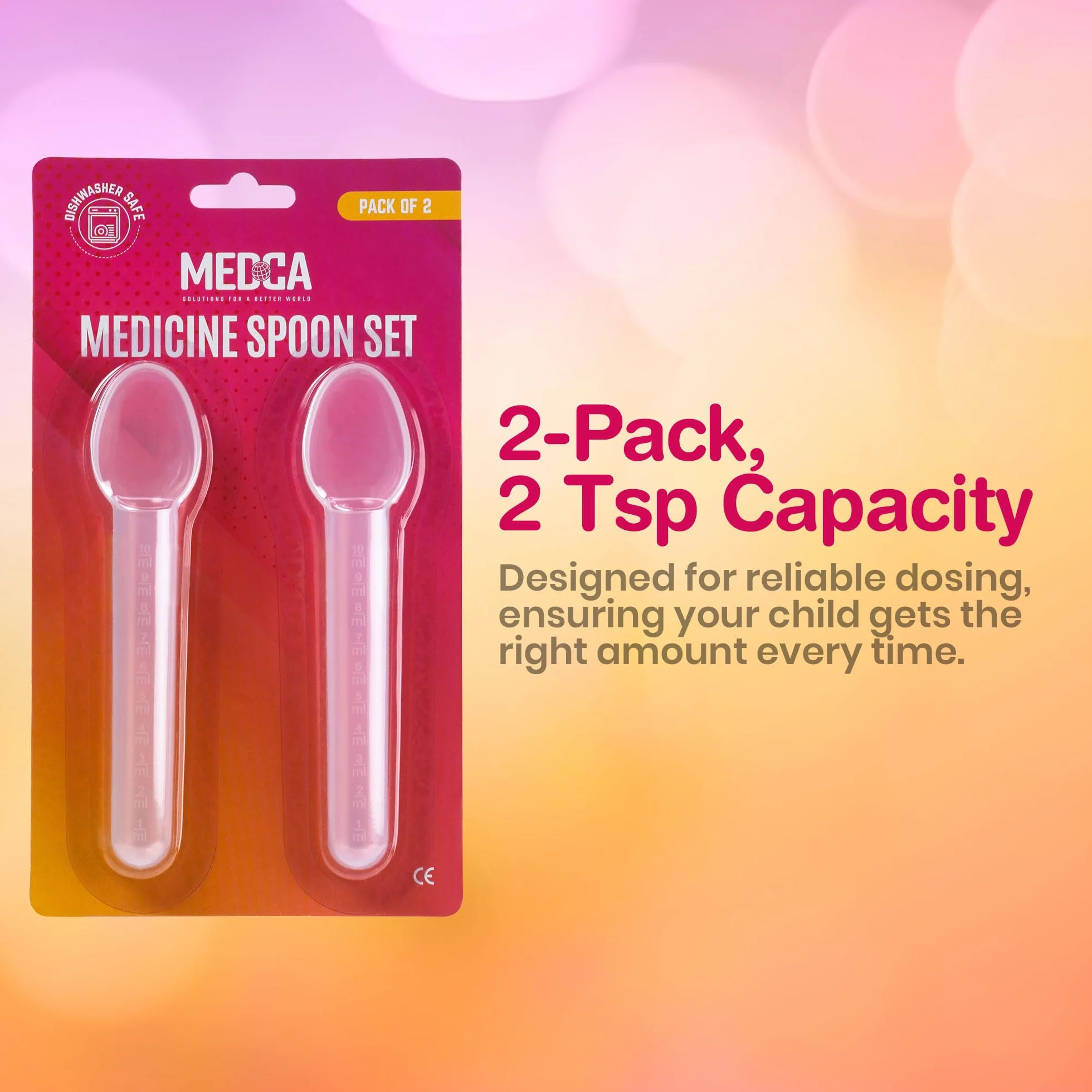 Kalibrowana łyżka do leków dla dzieci 2 Tsp/10 mL Plastikowy dozownik Pack of 2