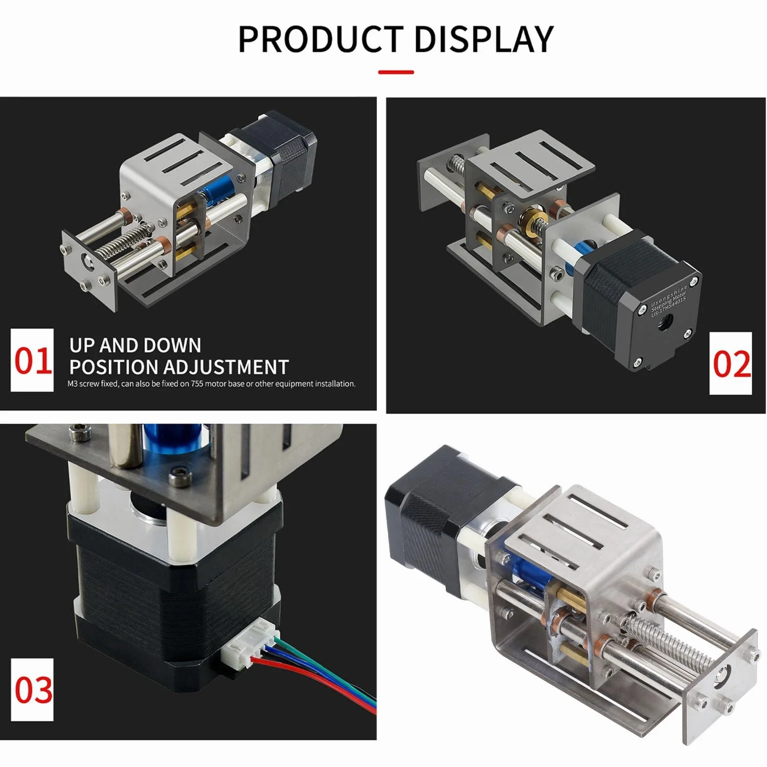 Stół Przesuwny CNC 60mm Skok Silnik Krokowy Precyzyjne Sterowanie