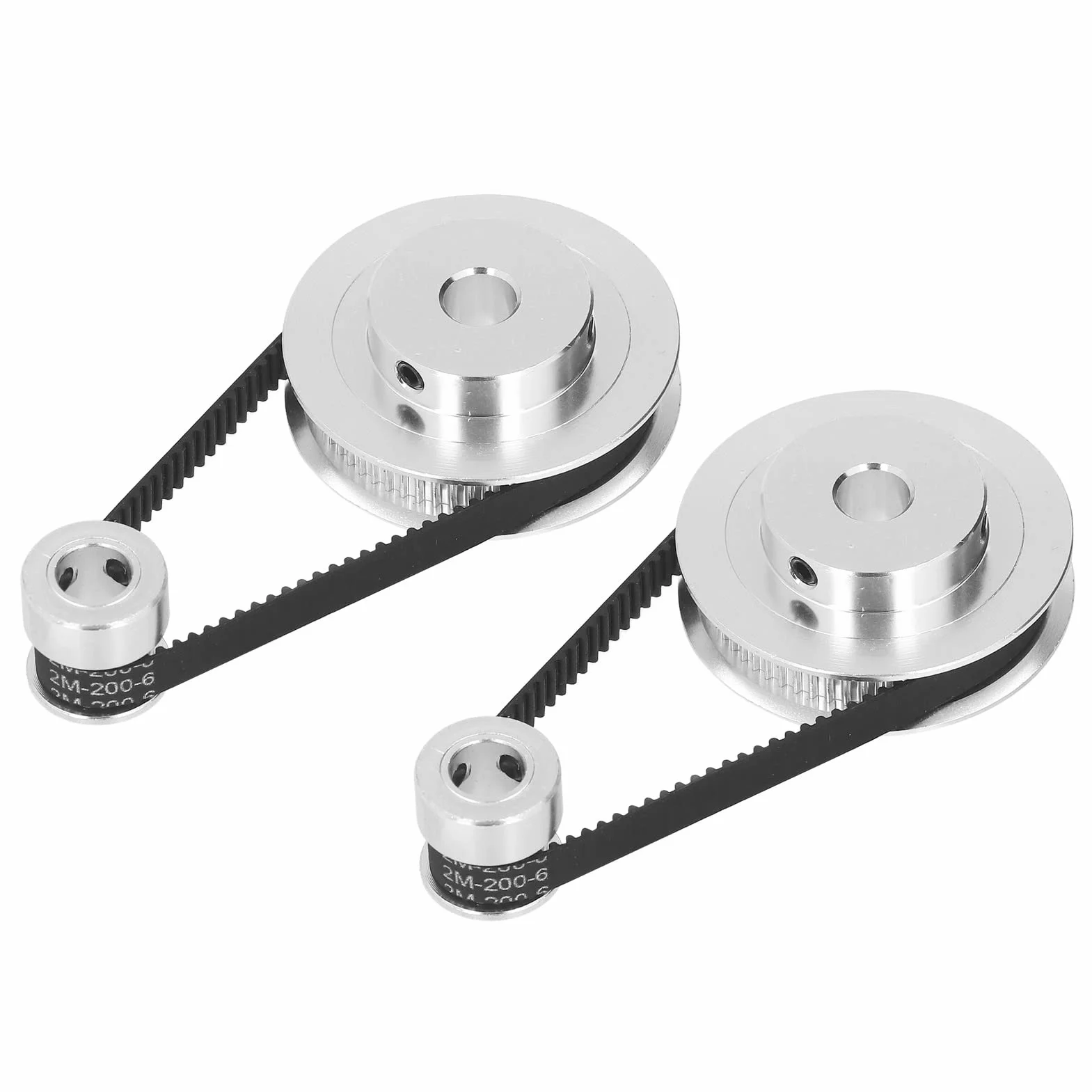 2-pakowe Koło Synchroniczne - Elastyczny, Zamknięty Pasek Rozrządu 20T 60T, Koło Rozrządu ze Stopu Aluminium Długość 200mm, Szerokość 6mm(8mm/0.31in otwór)