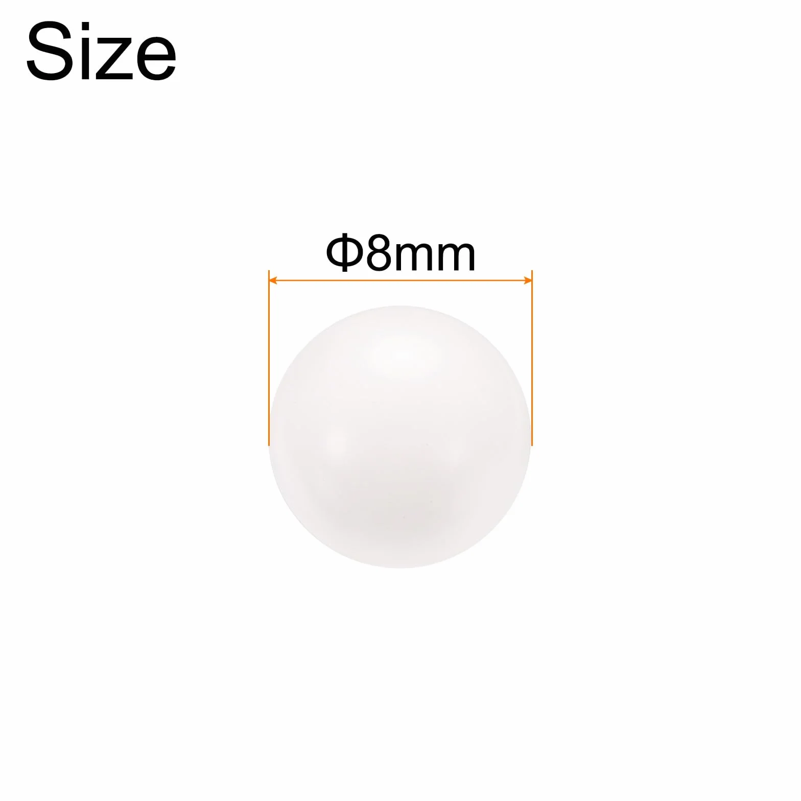 Kulki łożyskowe POM 8mm, masywne z tworzywa sztucznego, precyzyjne kulki POM 100 sztuk