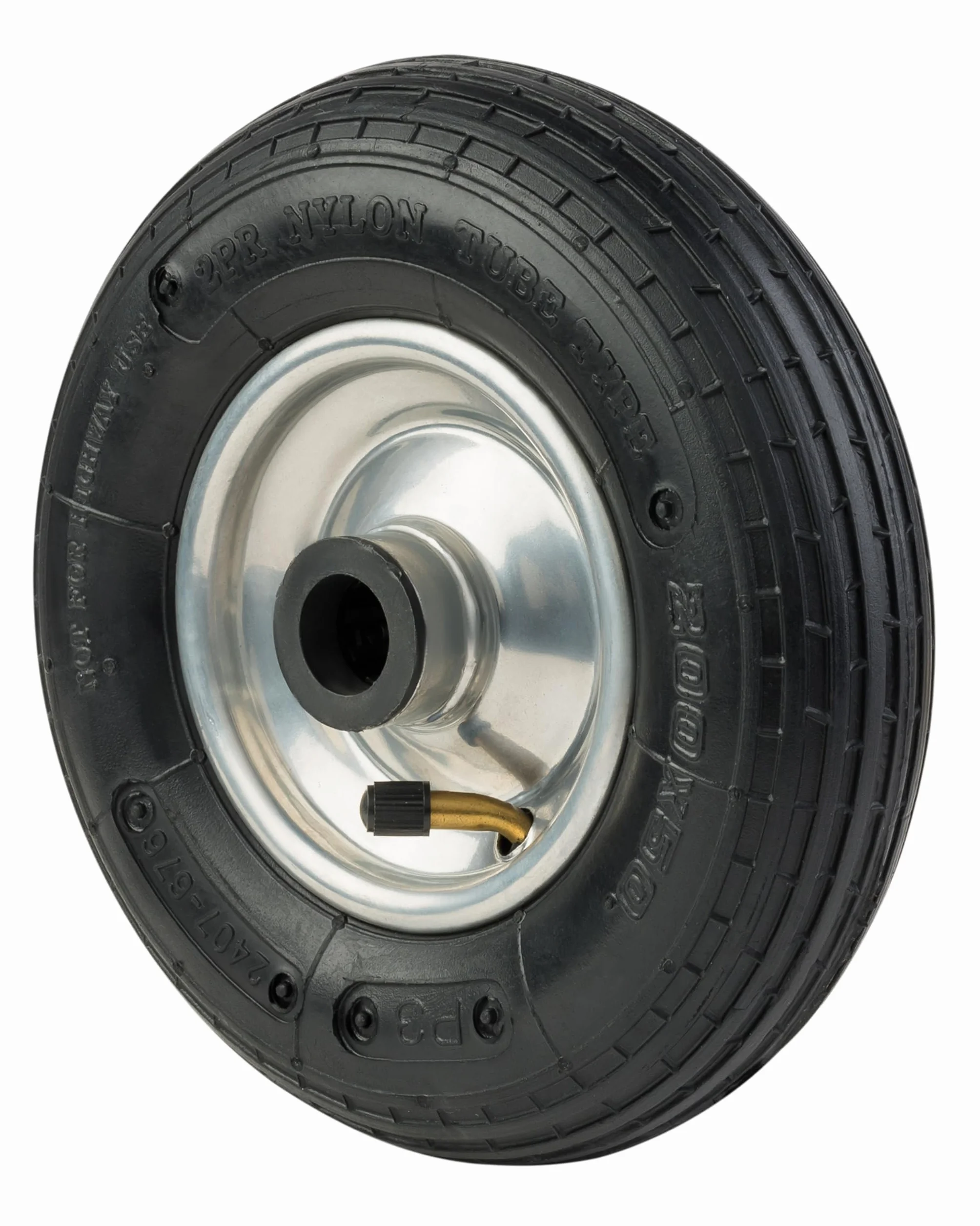 Dörner + Helmer Koło pneumatyczne, 200 mm x 50 mm x 20 mm, nośność 75 kg, piasta 60 mm, do wózków transportowych, felg stalowych, łożysk rolkowych