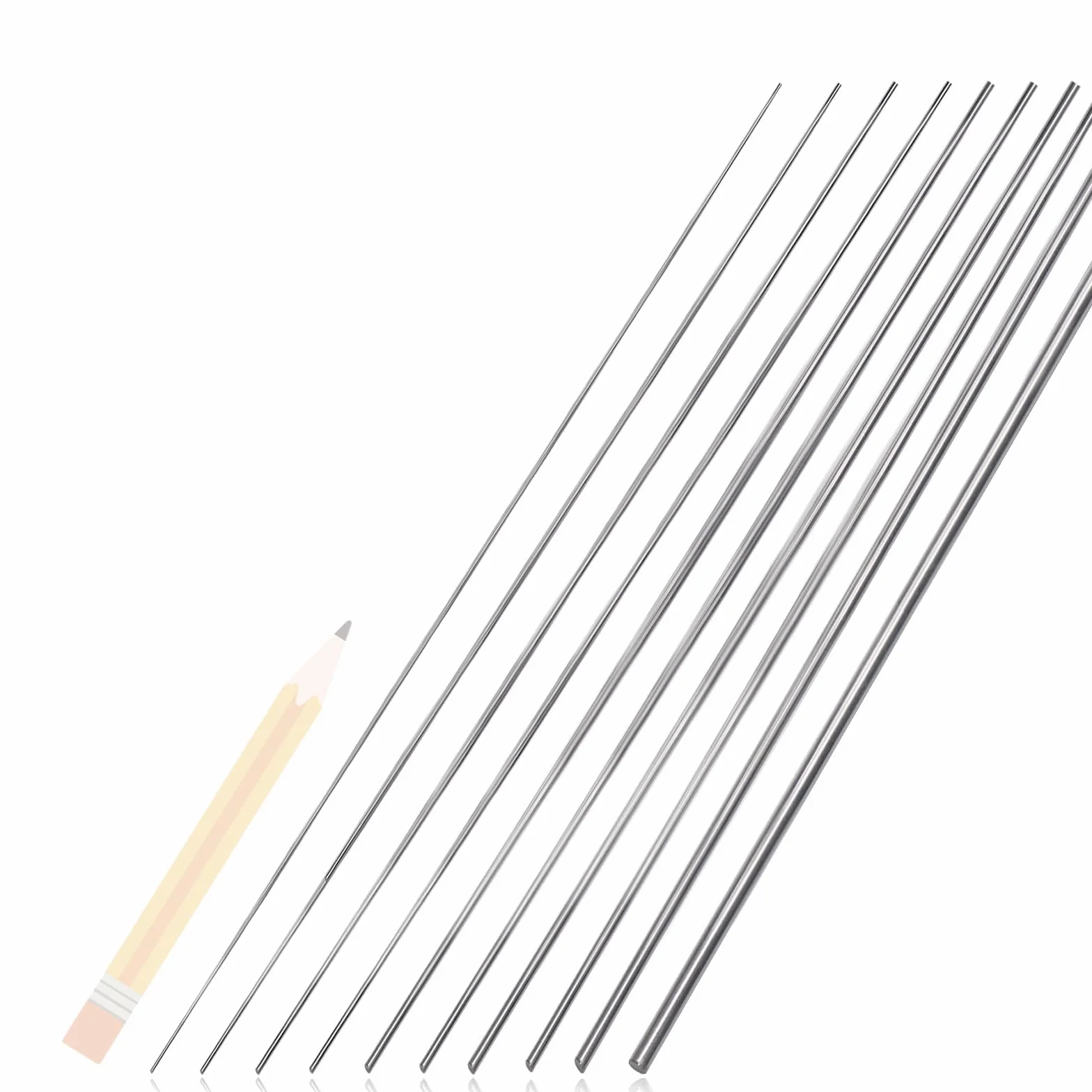 Pręt ze stali nierdzewnej 30cm 5 średnic 1mm-3mm DIY