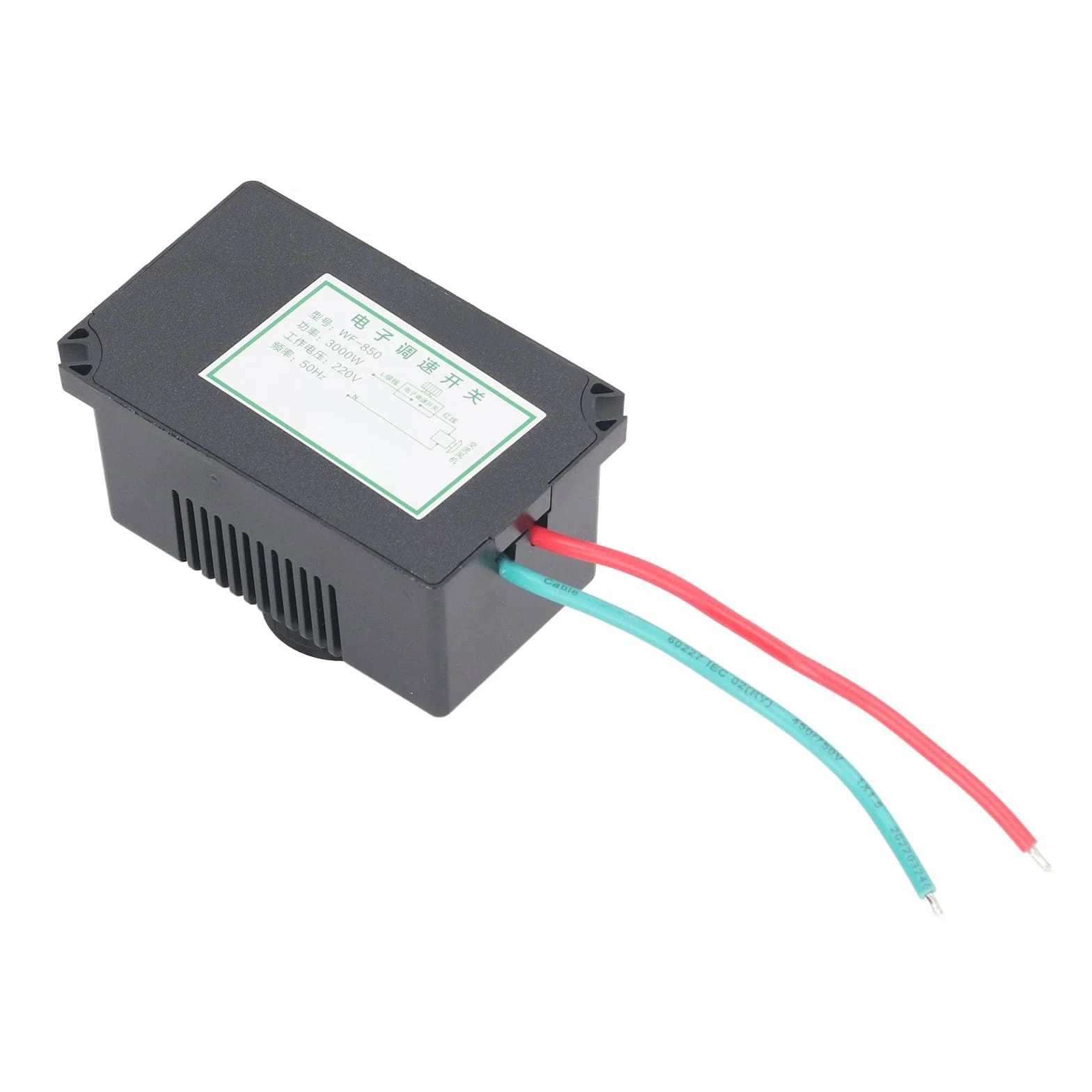 Sterownik Prędkości Silnika Prądu Przemiennego AC220V do AC0-220V Bezstopniowy Przełącznik Sterujący Regulator do Wentylatora Pompy Szlifierskiej Piec Elektryczny (3000 W)
