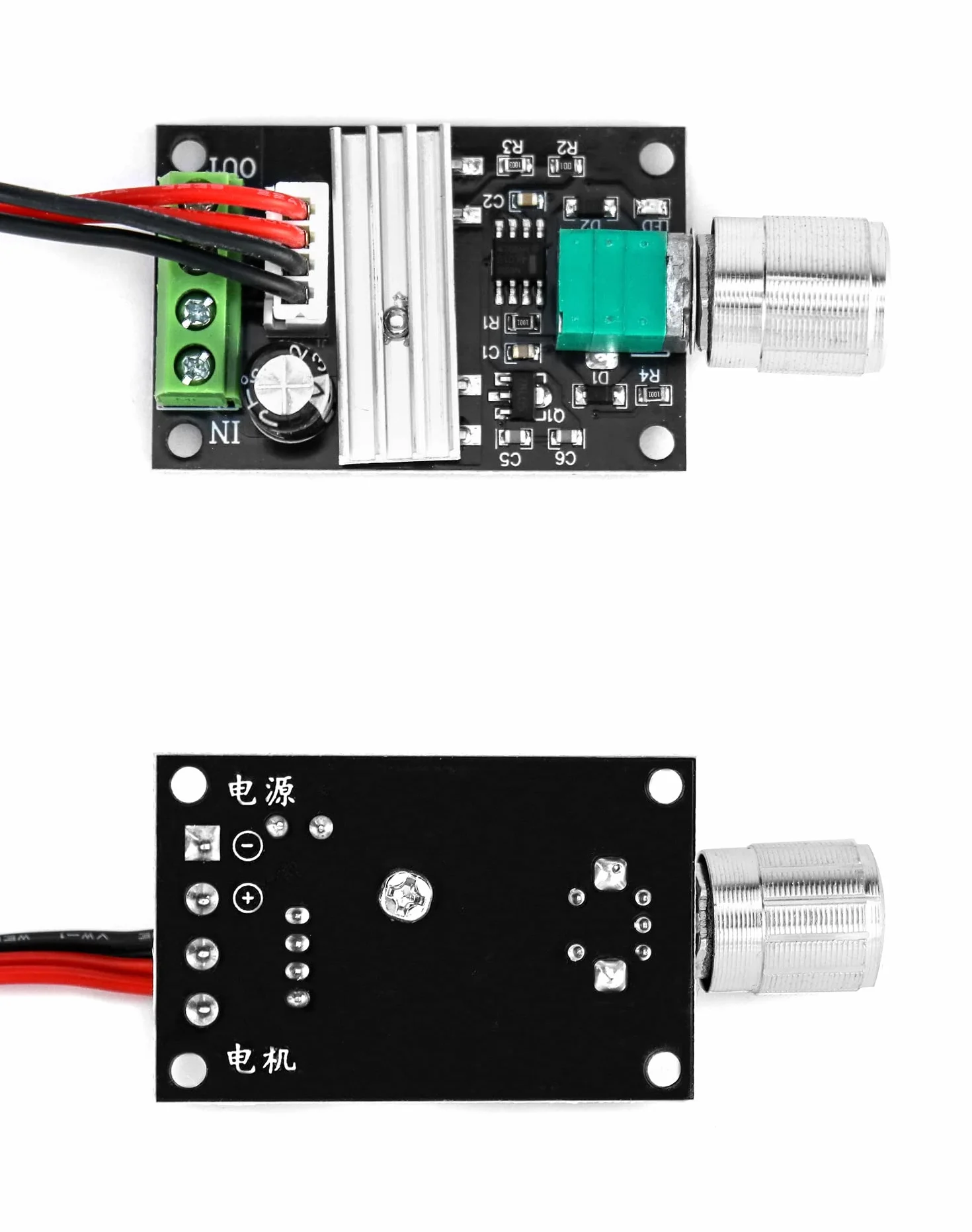 QWORK 1203BB 6V 12V 24V 3A 80W Regulator prędkości silnika prądu stałego (PWM) Regulowany odwracalny przełącznik sterownika silnika