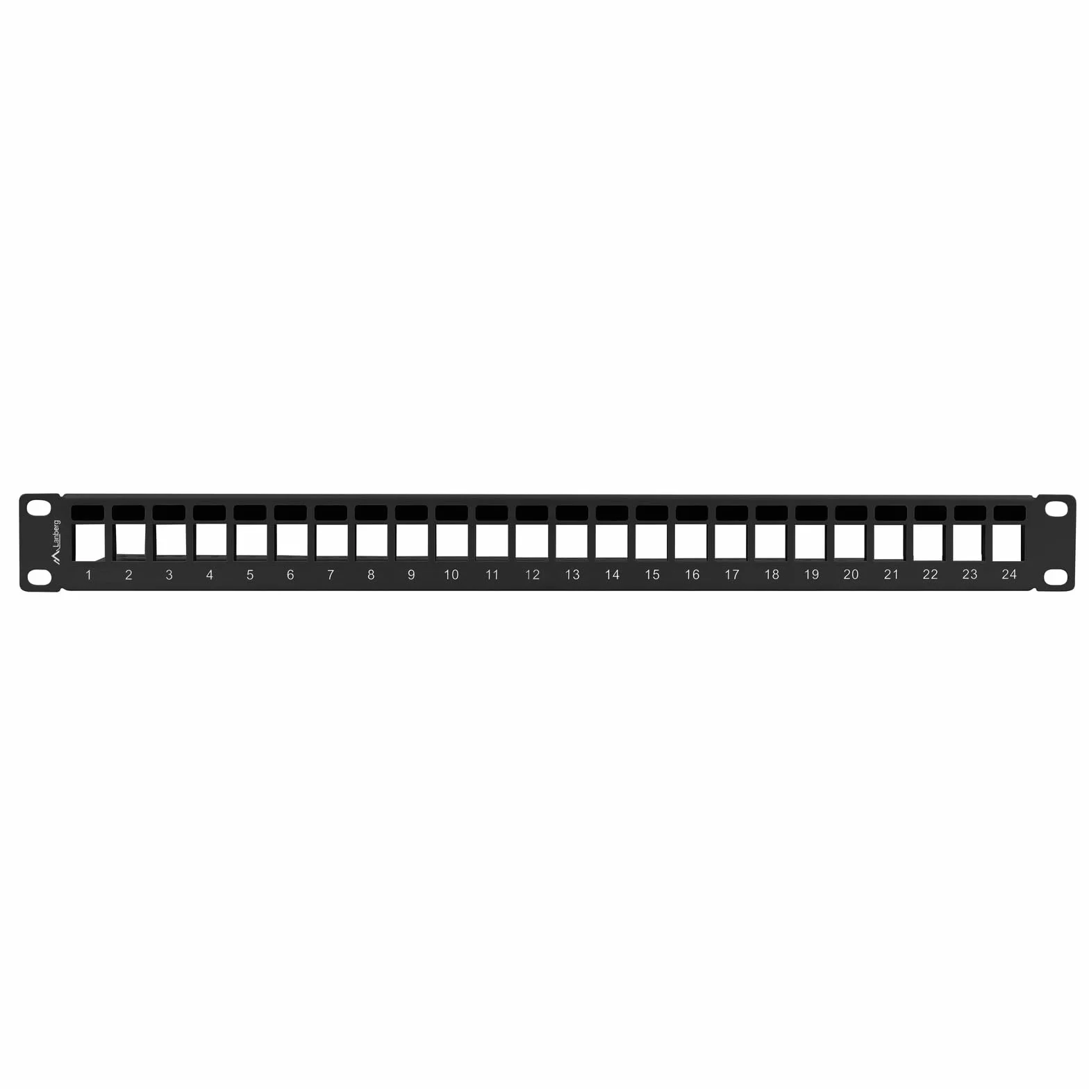 Lanberg Keystone PPKS-1024-B Panel Krosowy, 24 porty 1U, Czarny