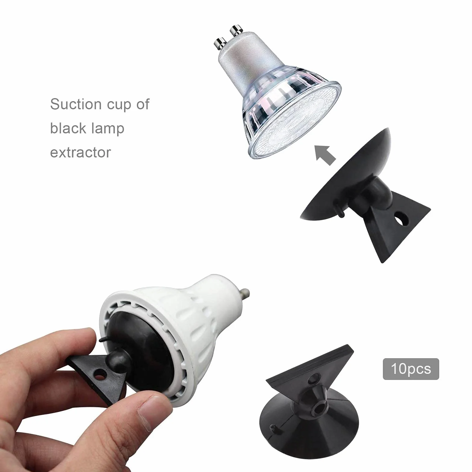 The Lord of the Tools przyssawka do usuwania żarówki GU10 MR16 LED halogen 30 mm PVC