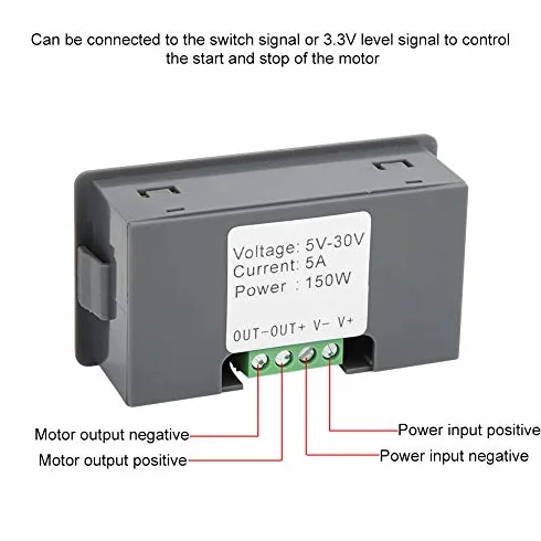 Regulator prędkości silnika PWM 5V 12V 24V Ściemniacz LED Cyfrowy enkoder