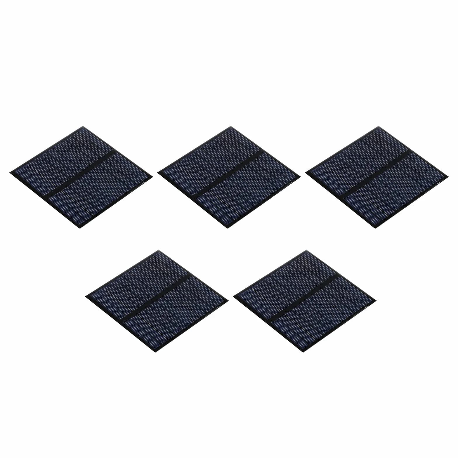 sourcing map Opakowanie 5 kolektorów słonecznych mini panel słoneczny ogniwo 5,5 V 110 mA 0,605 W 70 mm x 70 mm do projektów elektrycznych DIY