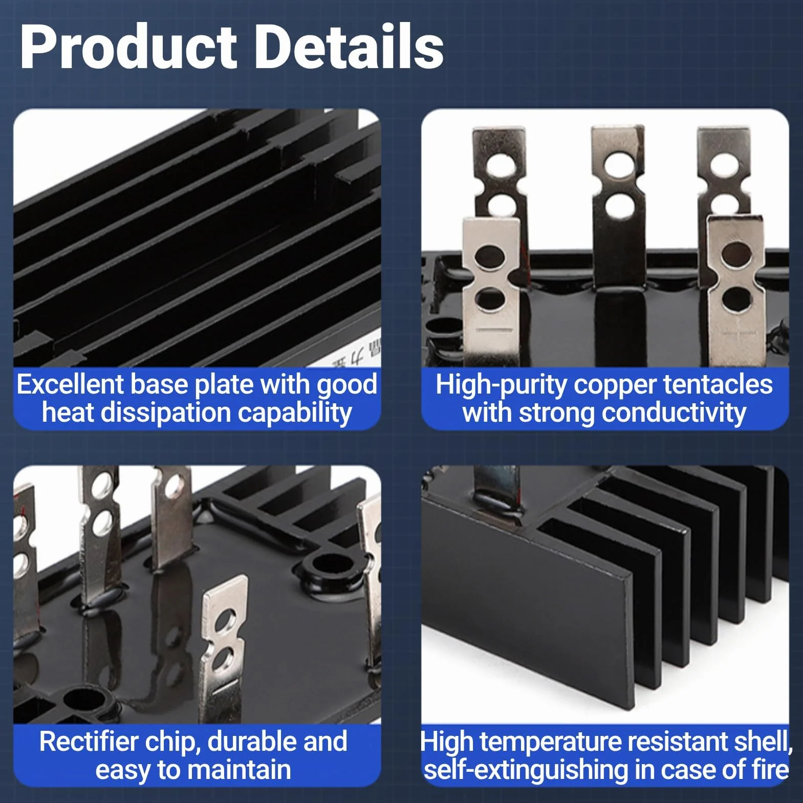 Mostek Prostowniczy, SQL100A 3-fazowy Prostownik, 3-fazowy Prostownik Mostkowy 1600 V Trójfazowy Diodowy Mostek Prostowniczy Prostownik AC na DC Zapasowy Adapter Diody