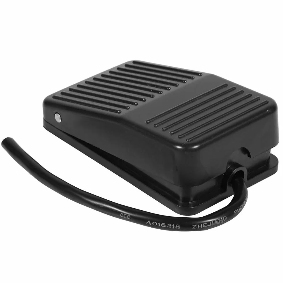 Ausla Elektryczny Przełącznik Pedału, 220V 10A, Czarny, Plastikowy, Antypoślizgowy, z Kablem 10cm